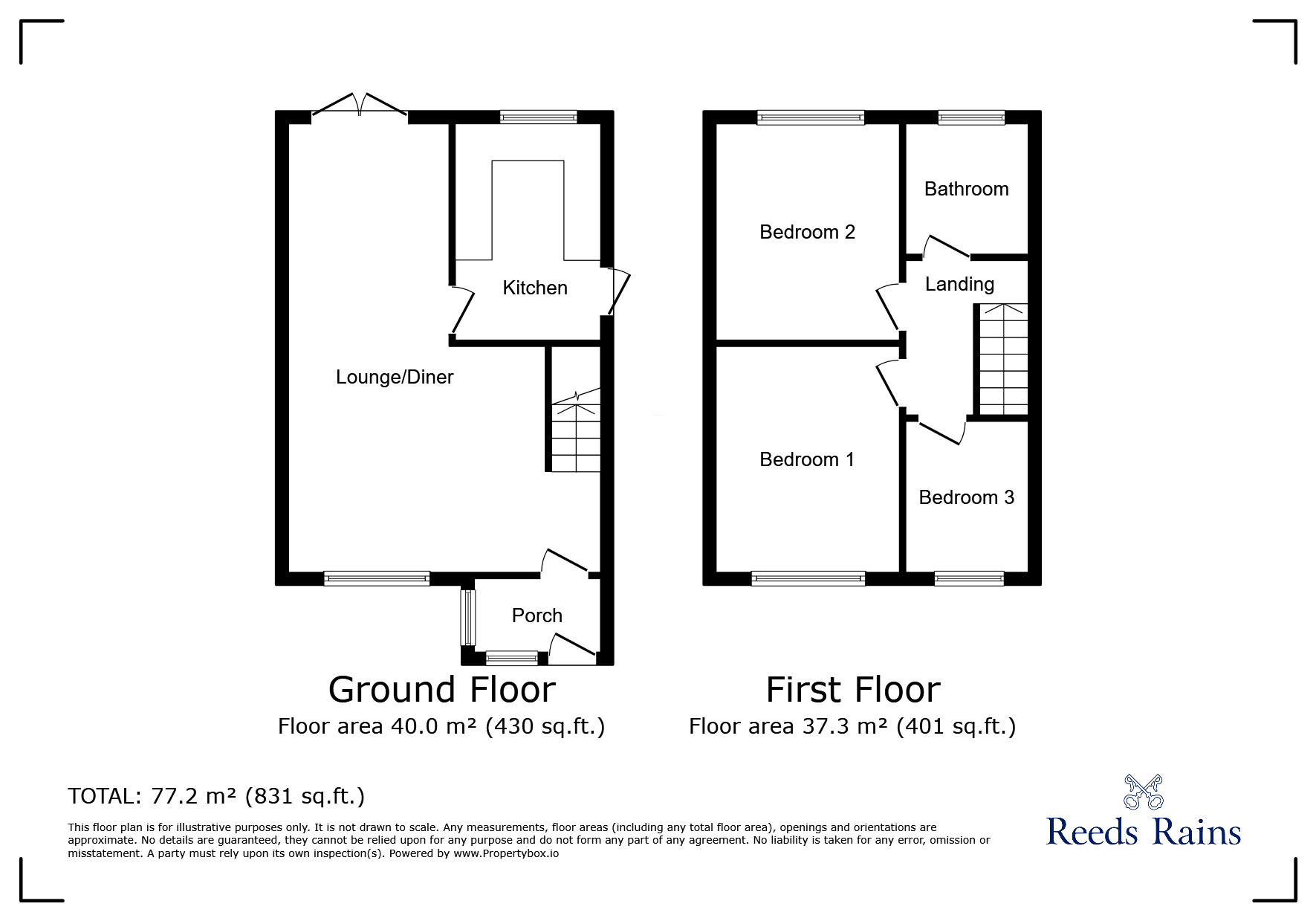 Floorplan of 3 bedroom Semi Detached House for sale, Anthorn Road, Wigan, Greater Manchester, WN3