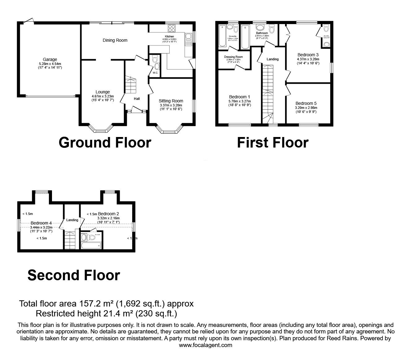 Floorplan of 5 bedroom Detached House for sale, Lady Lane, Wigan, Greater Manchester, WN3