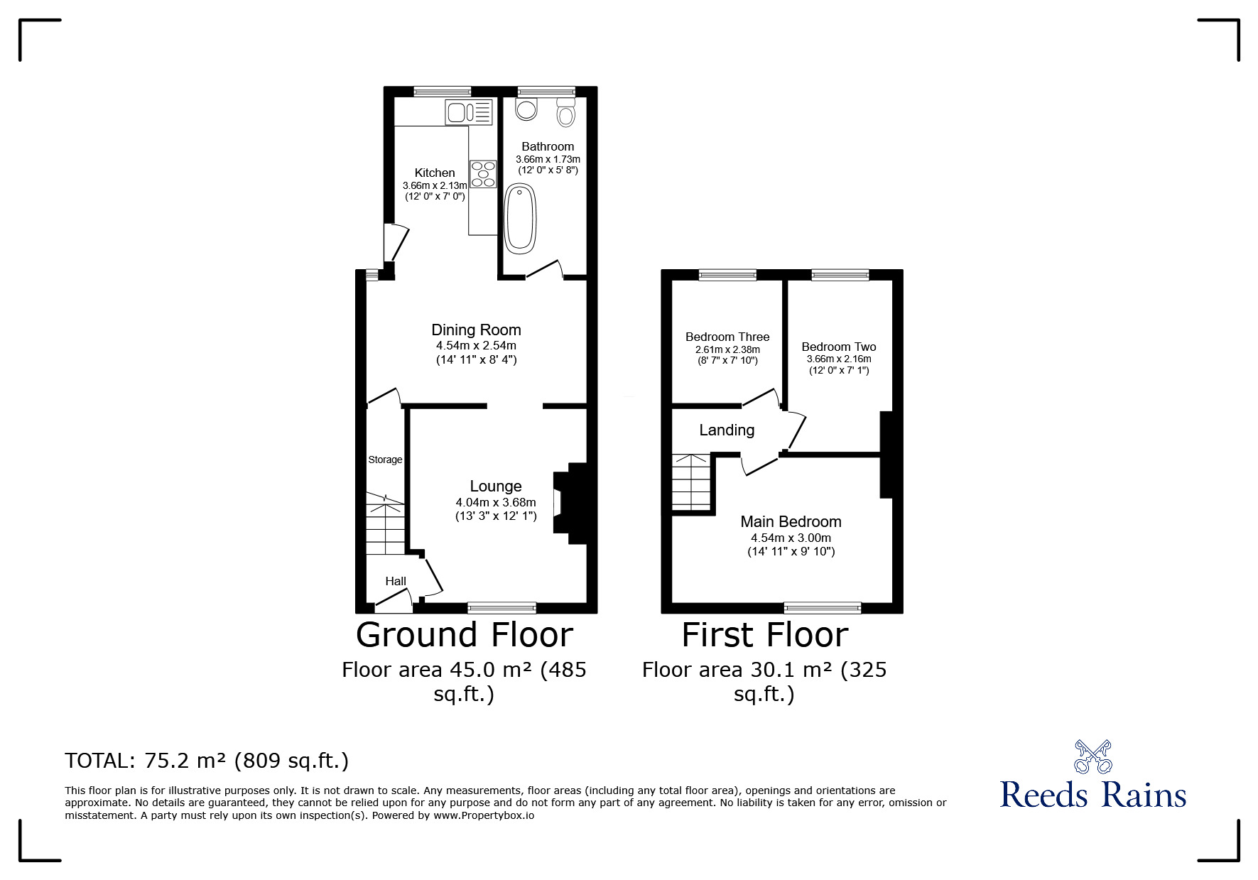 Floorplan of 3 bedroom Mid Terrace House to rent, City Road, Wigan, Greater Manchester, WN5