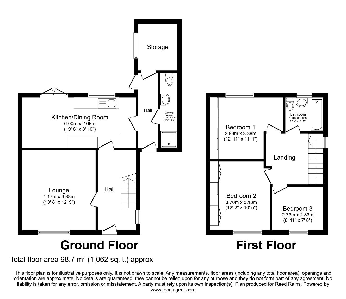 Floorplan of 3 bedroom Semi Detached House for sale, Helvellyn Road, Wigan, Greater Manchester, WN5