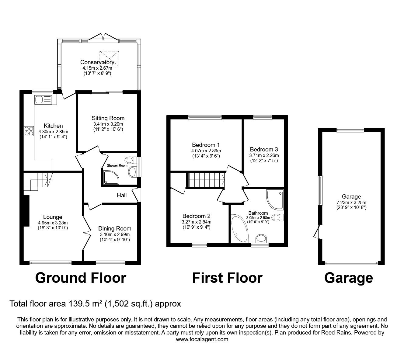 Floorplan of 3 bedroom Semi Detached House for sale, Martland Avenue, Shevington, Greater Manchester, WN6