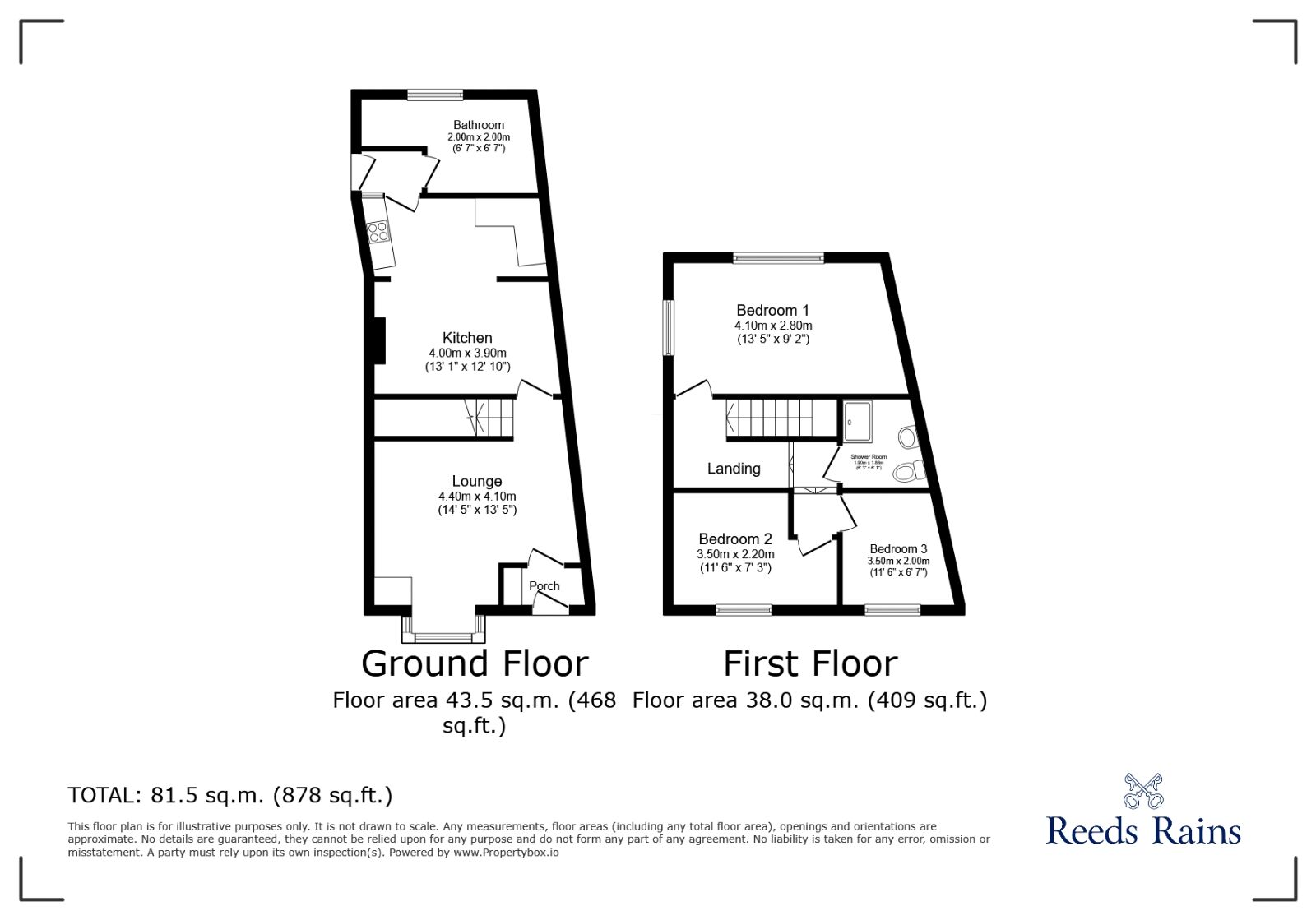 Floorplan of 3 bedroom Semi Detached House for sale, Atherton Road, Hindley Green, Greater Manchester, WN2