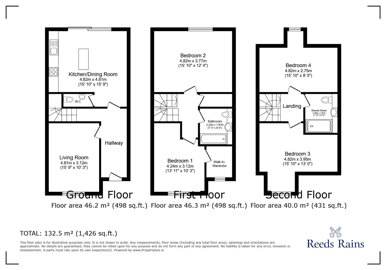 Floorplan of 4 bedroom Detached House for sale, Heybrook Close, Abram, Greater Manchester, WN2