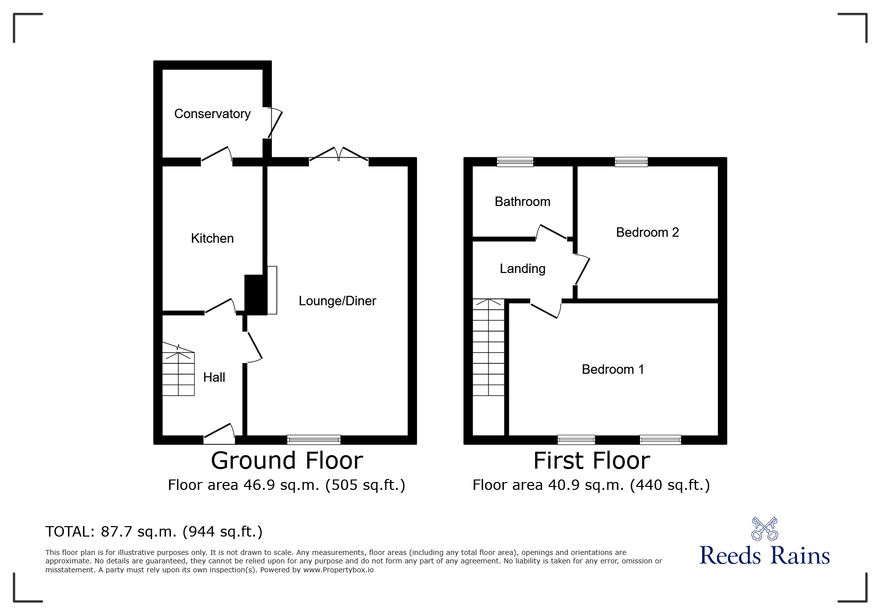 Floorplan of 2 bedroom Mid Terrace House for sale, Dean Crescent, Orrell, Greater Manchester, WN5