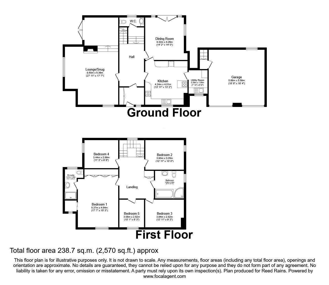 Floorplan of 5 bedroom Detached House for sale, Millwood Close, Withnell, Lancashire, PR6