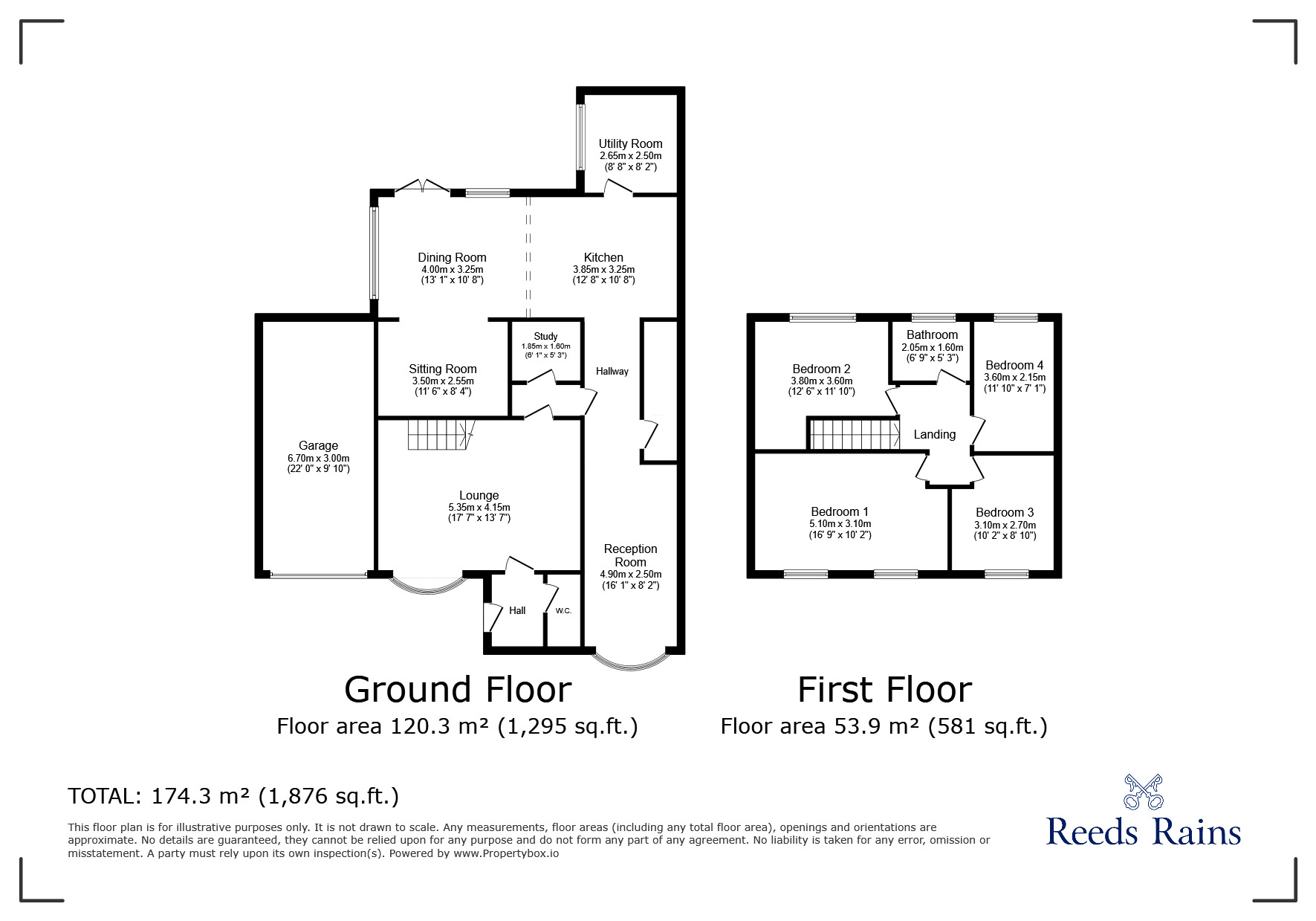 Floorplan of 4 bedroom Semi Detached House for sale, Mendip Avenue, Wigan, Greater Manchester, WN3