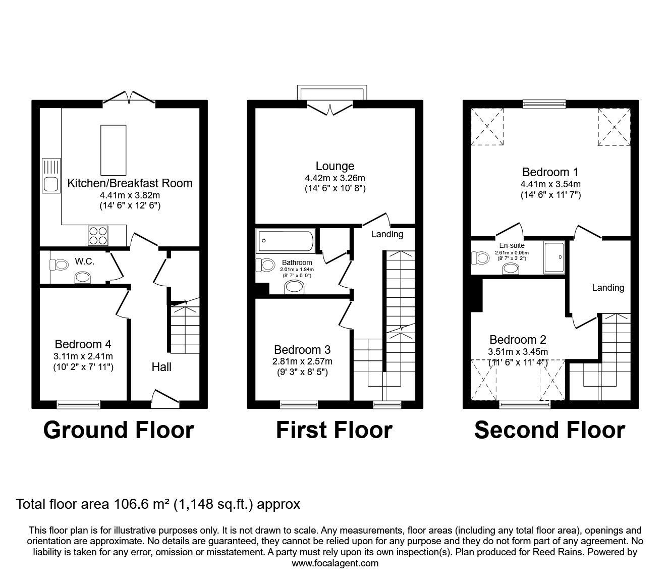 Floorplan of 4 bedroom Semi Detached House for sale, Wood Green Gardens, Wigan, Greater Manchester, WN5