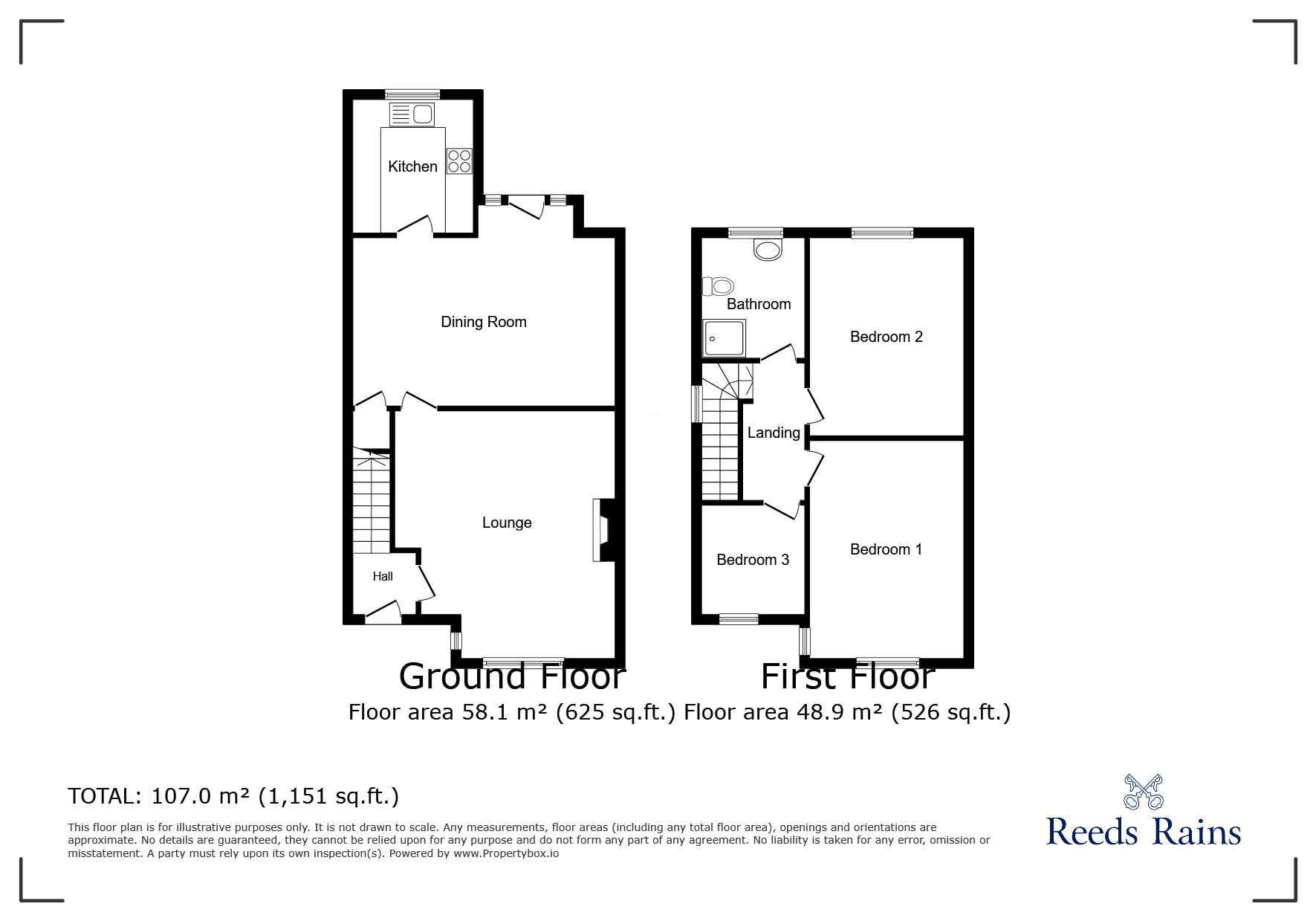 Floorplan of 3 bedroom Semi Detached House for sale, Blackthorn Avenue, Wigan, Greater Manchester, WN6