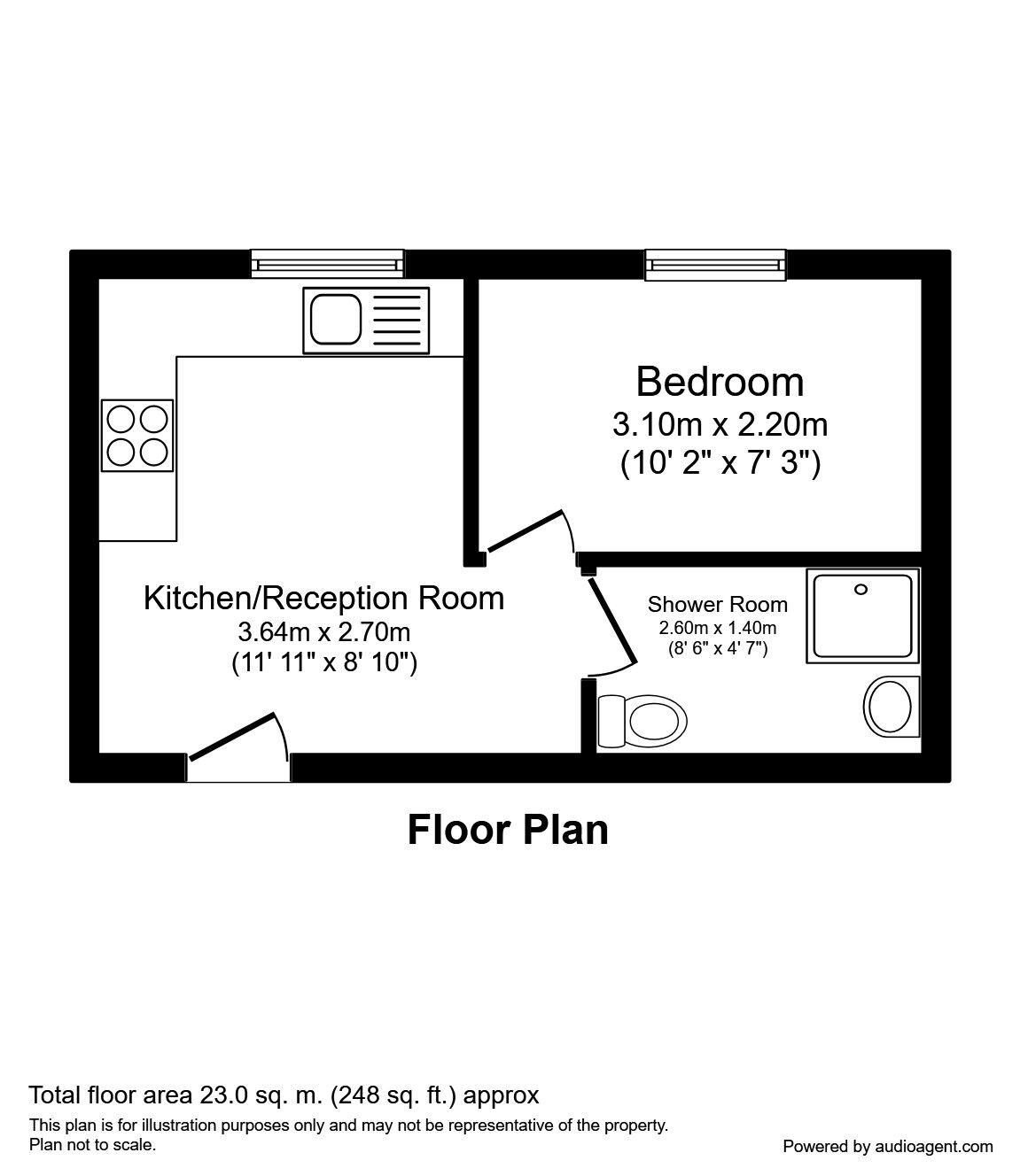 Floorplan of  Flat to rent, Barking Road, London, E13