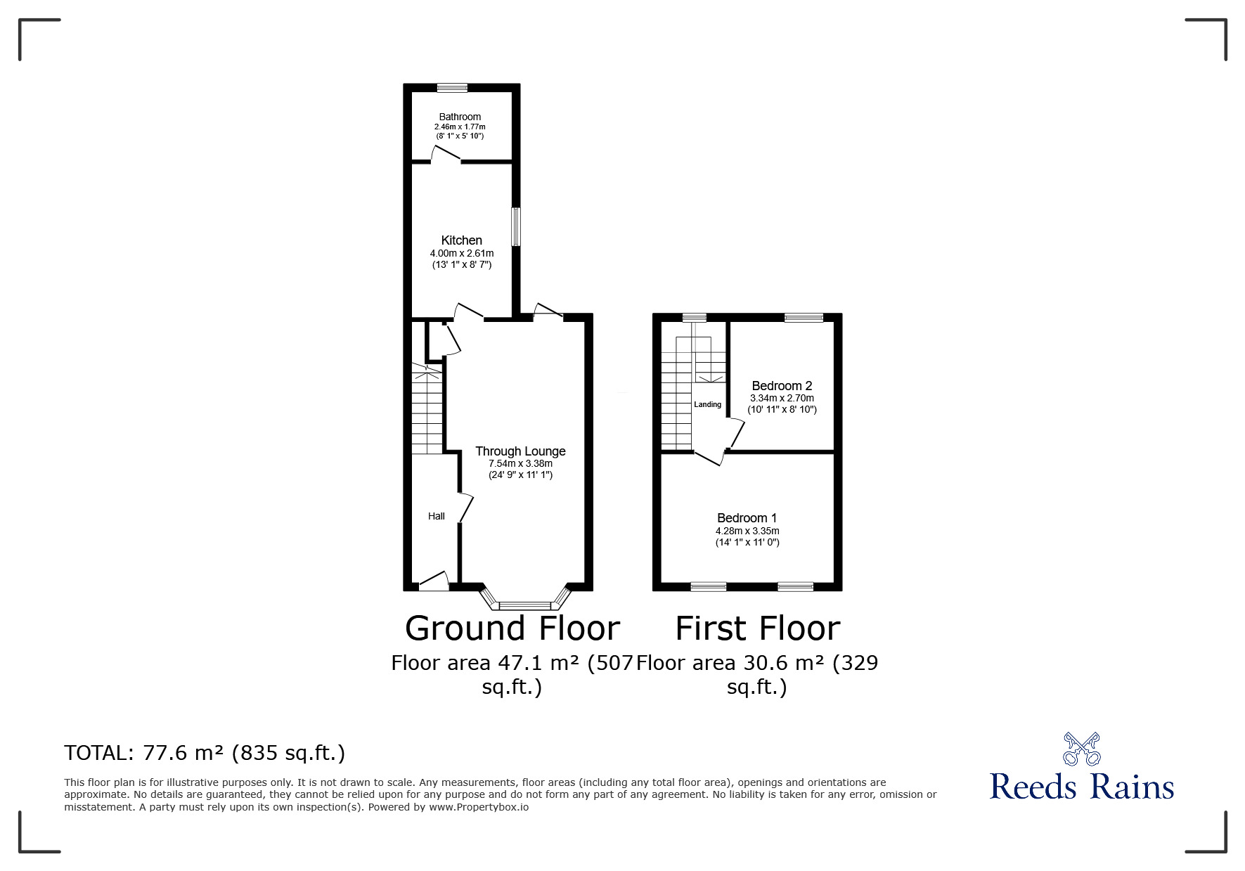 Floorplan of 2 bedroom Mid Terrace House for sale, Woodside Road, London, E13