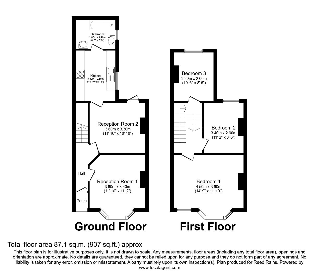 Floorplan of 4 bedroom Mid Terrace House to rent, Poulett Road, London, E6