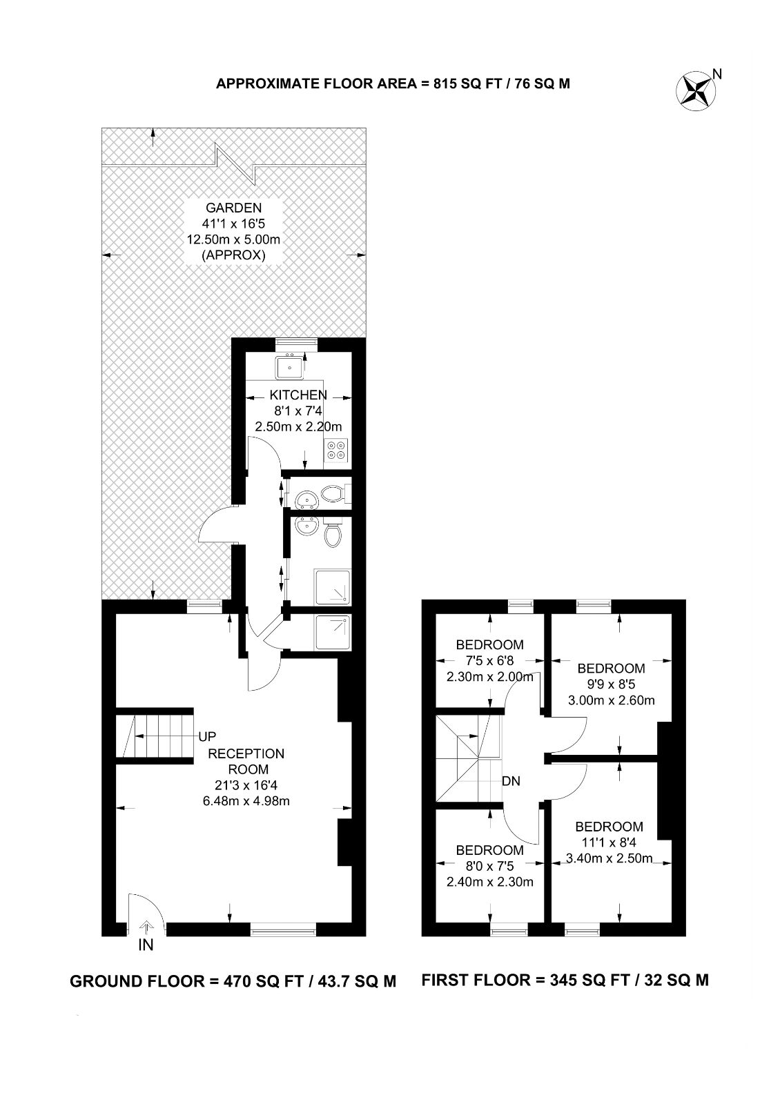 Floorplan of 4 bedroom Mid Terrace House to rent, Abbey Road, London, E15