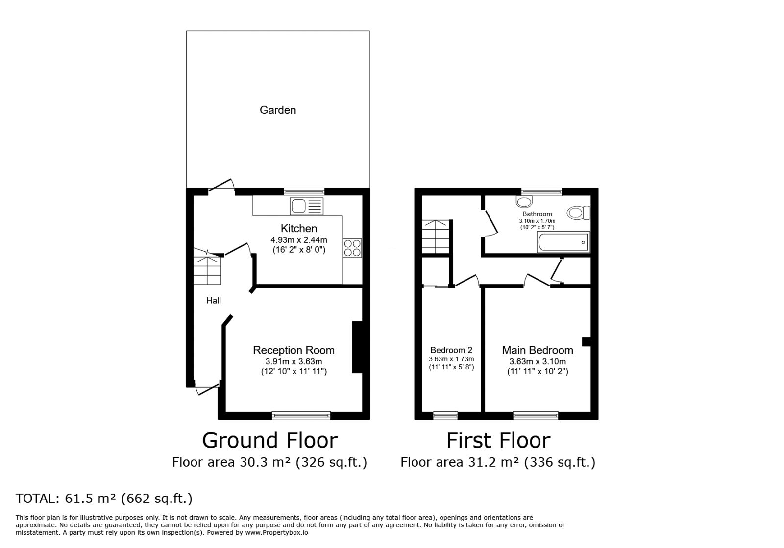 Floorplan of 2 bedroom Mid Terrace House to rent, Garvary Road, London, E16