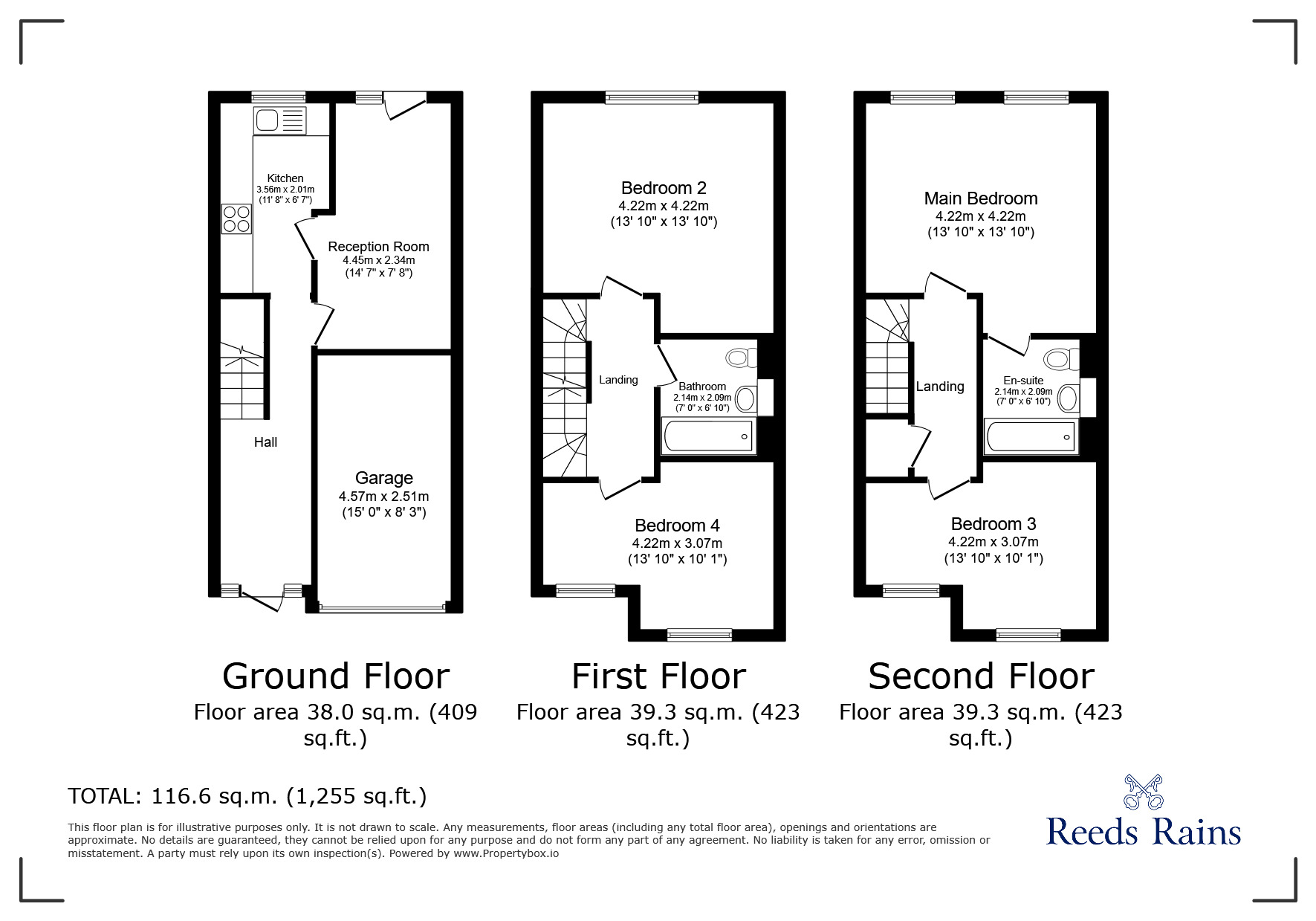 Floorplan of 4 bedroom  House to rent, Grimsby Grove, London, E16