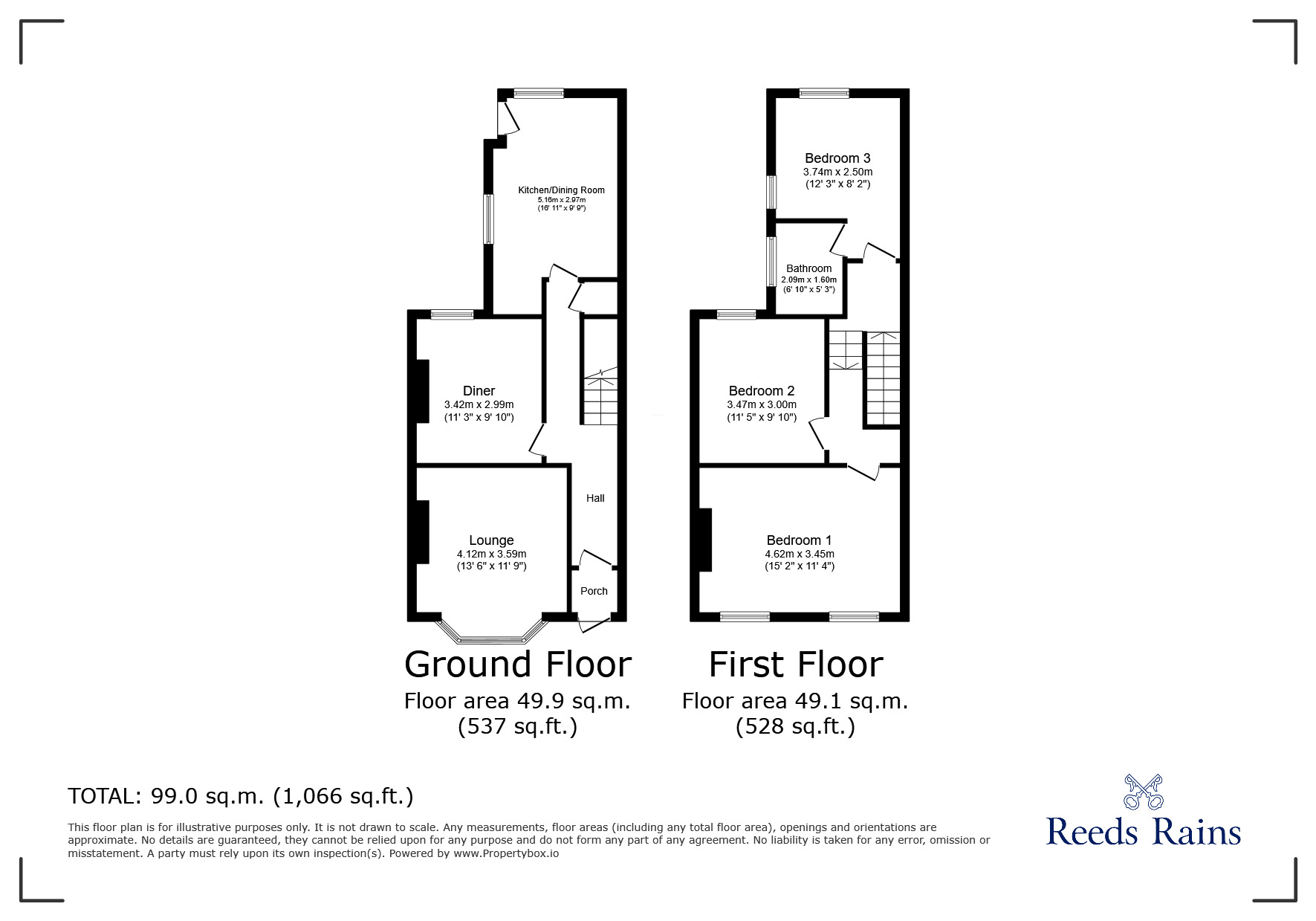 Floorplan of 3 bedroom Mid Terrace House for sale, Stratford Road, London, E13