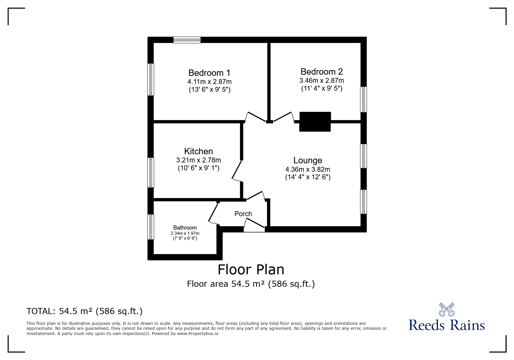 Floorplan of 2 bedroom  Flat for sale, Prince Regent Lane, London, E13