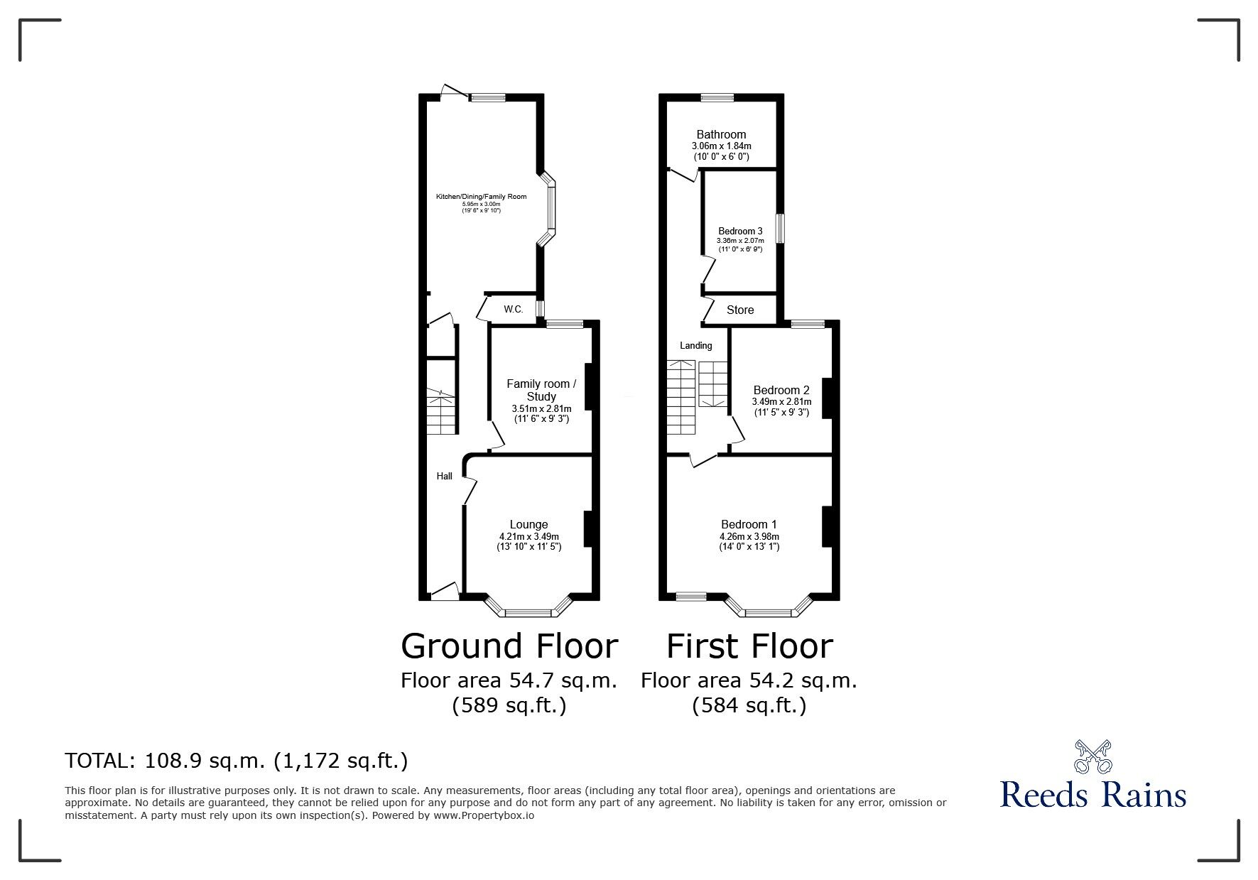 Floorplan of 3 bedroom Mid Terrace House for sale, Cumberland Road, London, E13