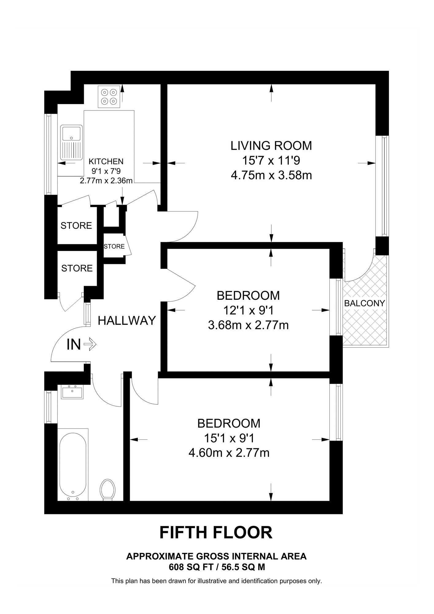 Floorplan of 2 bedroom  Flat to rent, Beaconsfield Road, London, E16