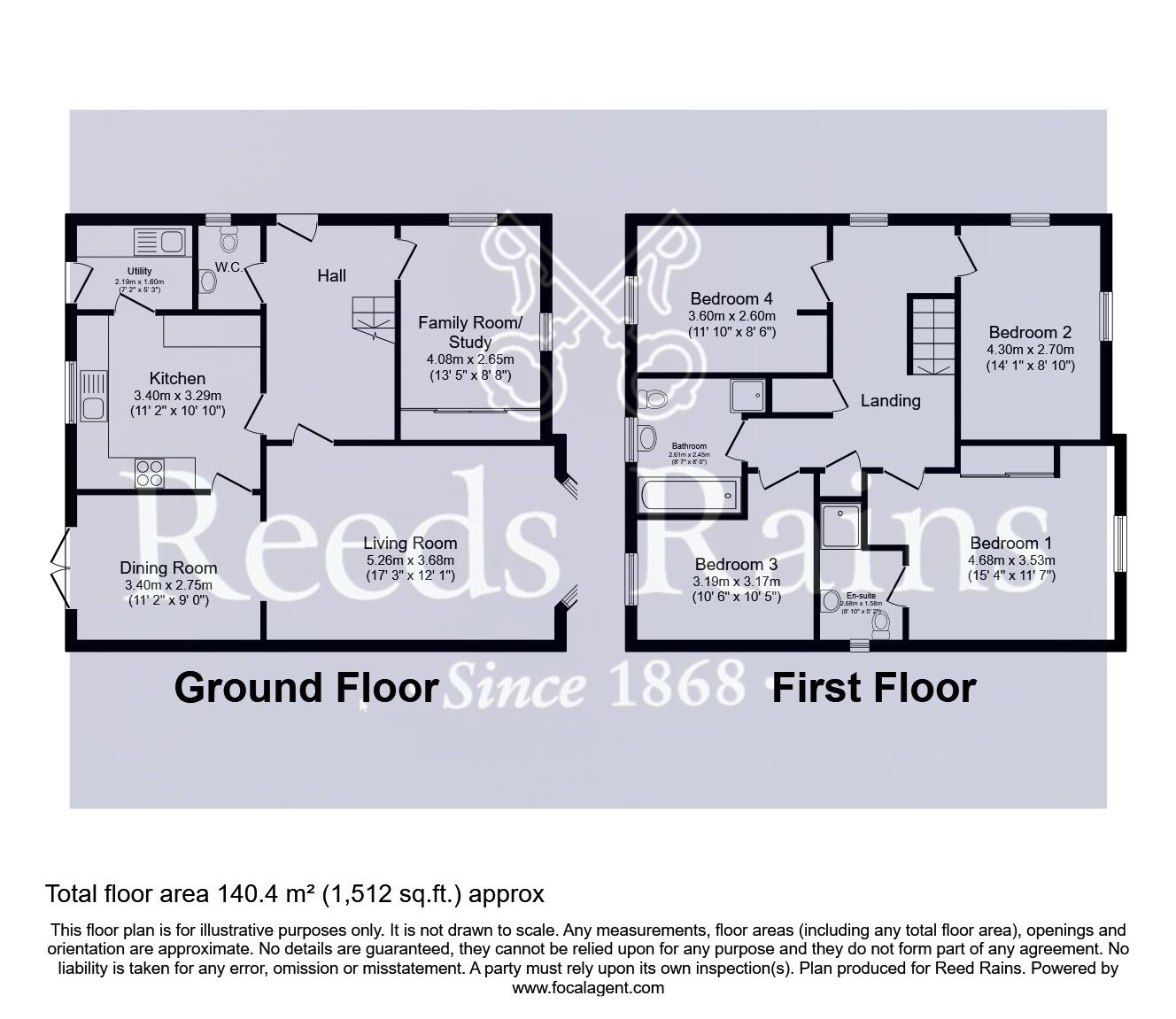 Floorplan of 4 bedroom Detached House for sale, Cavendish Avenue, Pontefract, West Yorkshire, WF8