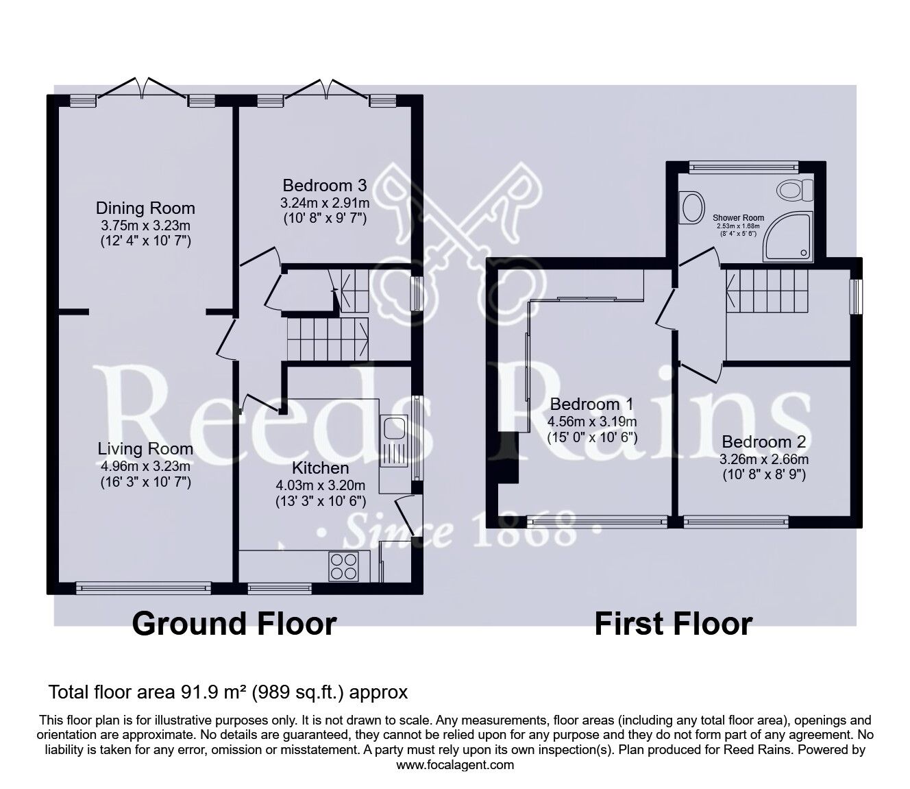 Floorplan of 3 bedroom Semi Detached House for sale, Middleton Way, Knottingley, West Yorkshire, WF11