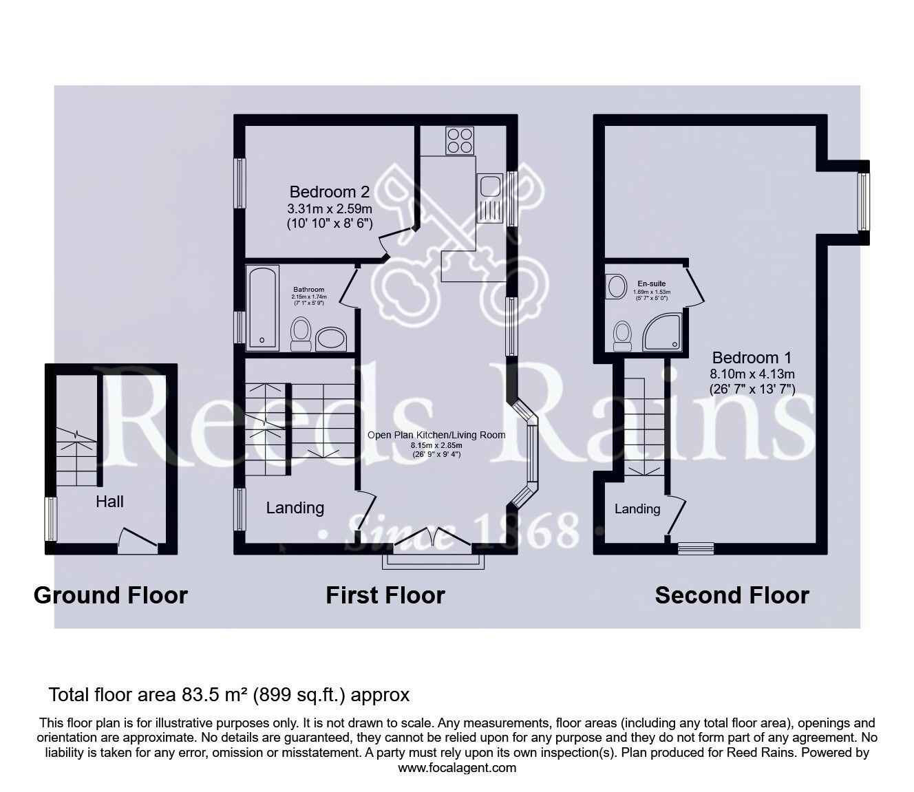 Floorplan of 2 bedroom  Flat to rent, Wakefield Road, Ackworth, Wakefield, WF7