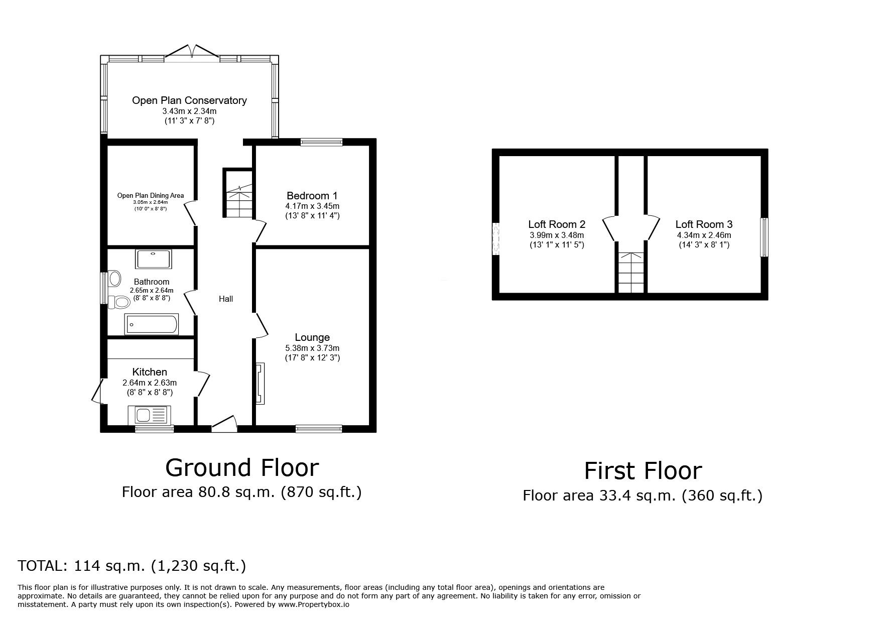 Floorplan of 2 bedroom Semi Detached Bungalow for sale, Pendennis Avenue, South Elmsall, West Yorkshire, WF9