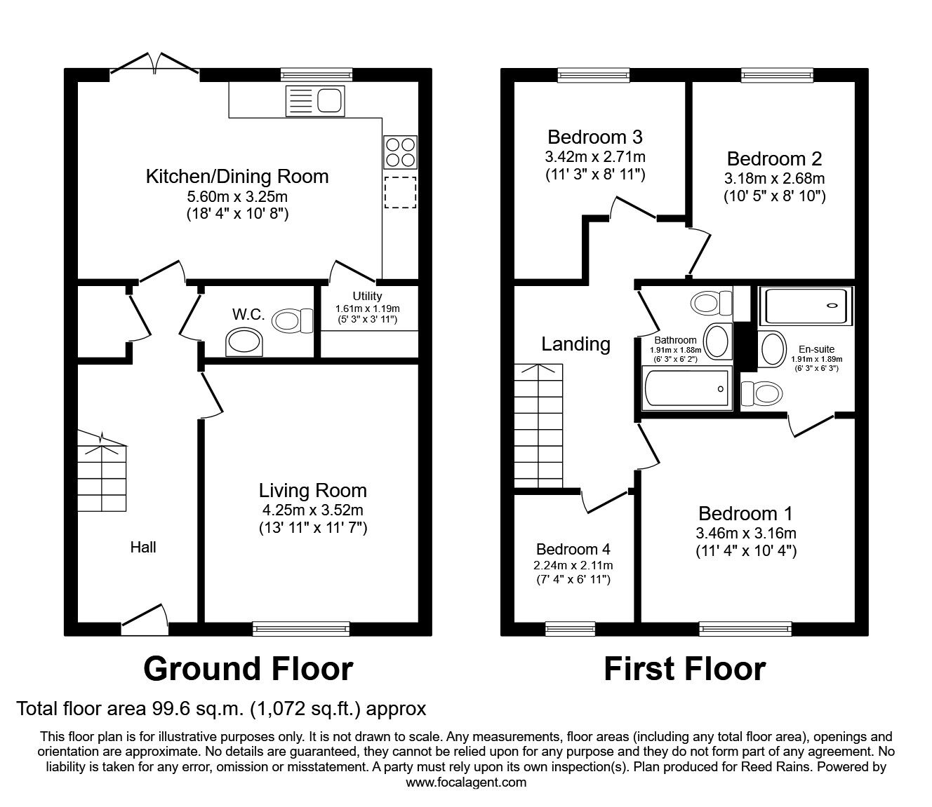 Floorplan of 4 bedroom Detached House for sale, Castle Close, Pontefract, West Yorkshire, WF8