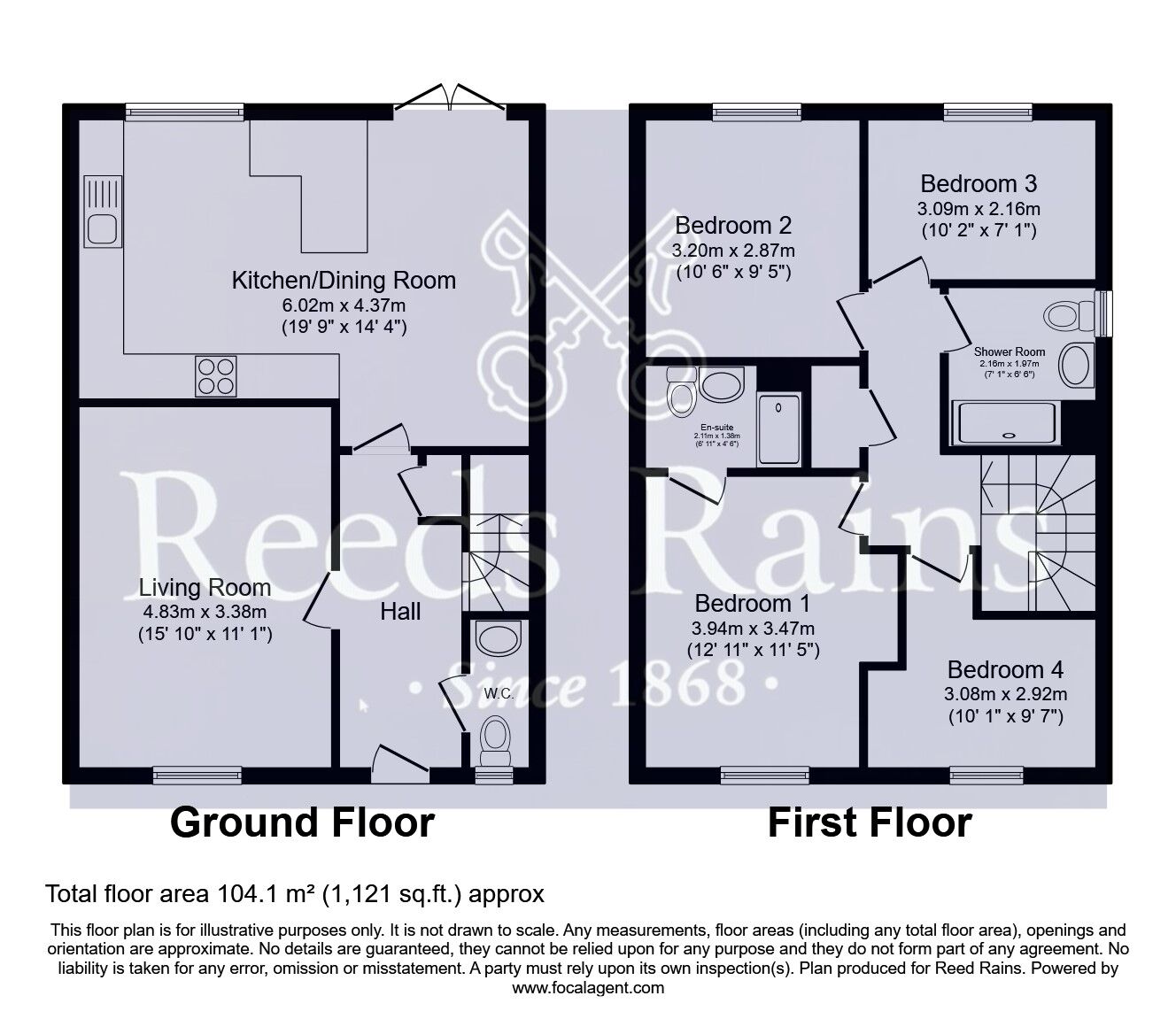 Floorplan of 4 bedroom Detached House for sale, Heather Court, Pontefract, West Yorkshire, WF8