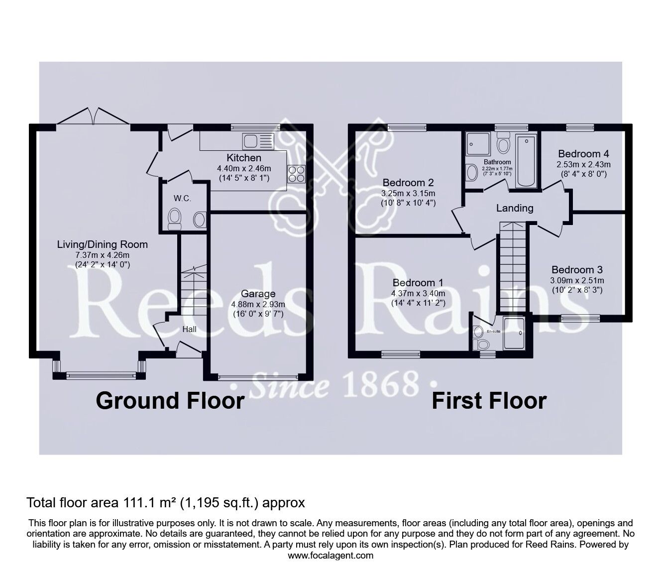 Floorplan of 4 bedroom Detached House for sale, Faith Street, South Kirkby, West Yorkshire, WF9