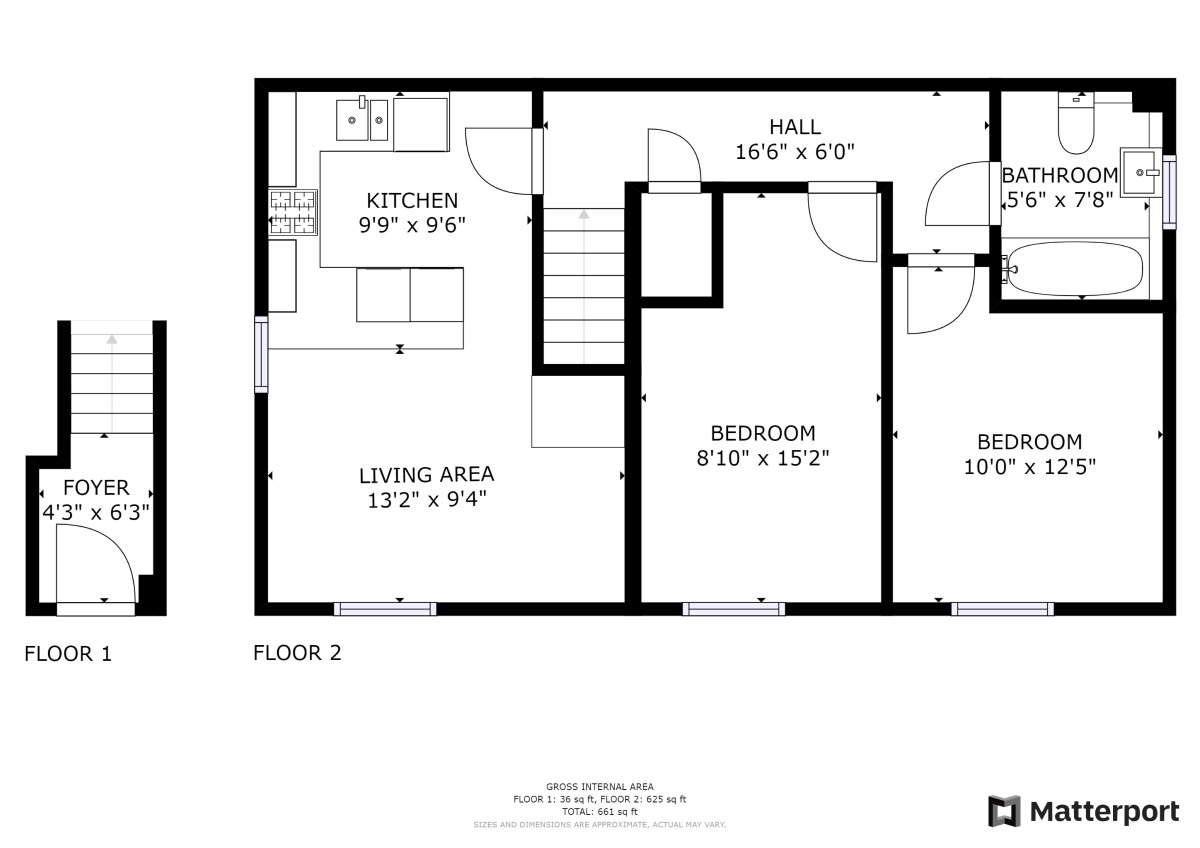 Floorplan of 2 bedroom  House to rent, Camomile Walk, Portishead, Bristol, BS20