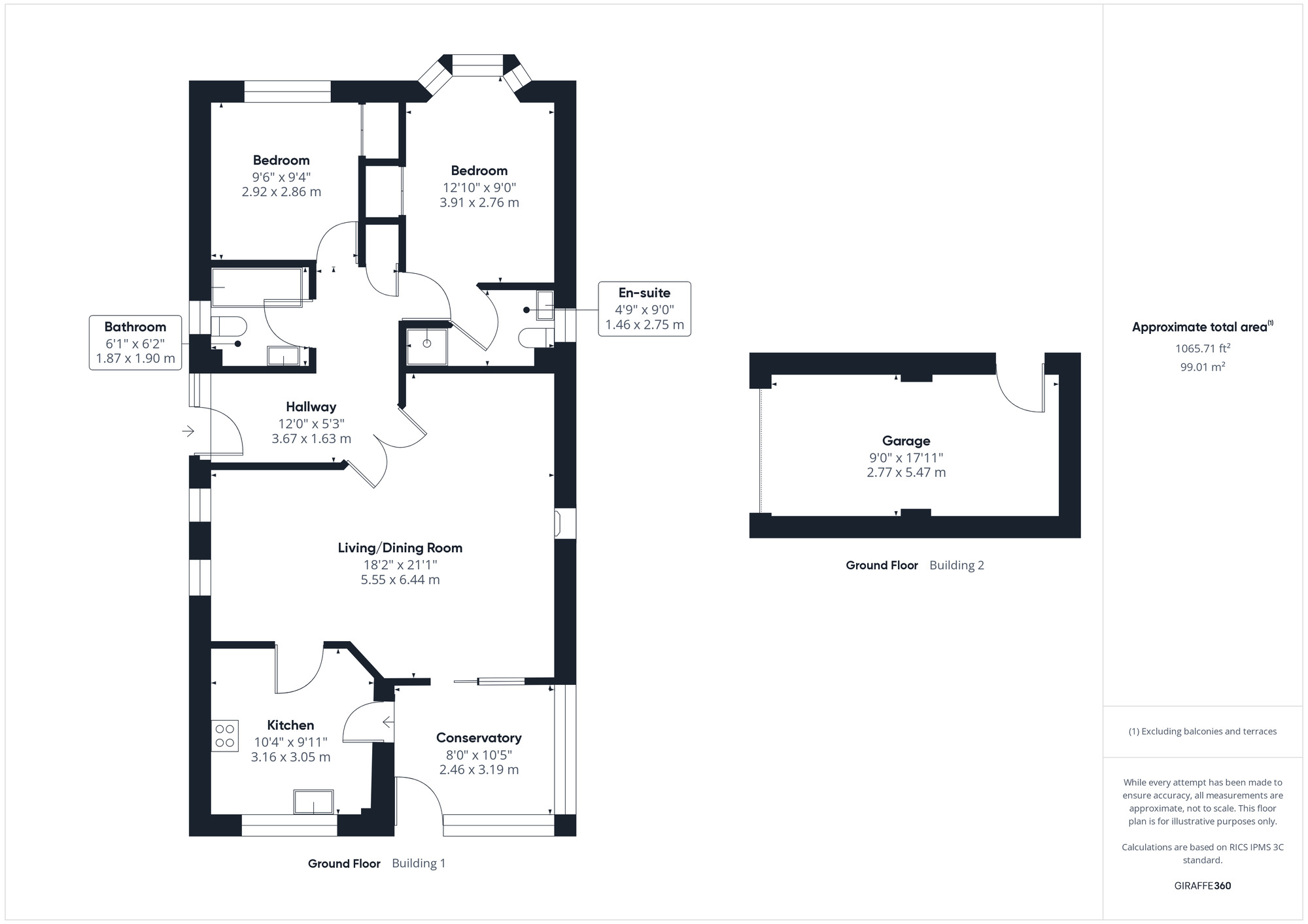 Floorplan of 2 bedroom Detached Bungalow for sale, Heron Gardens, Portishead, Bristol, BS20