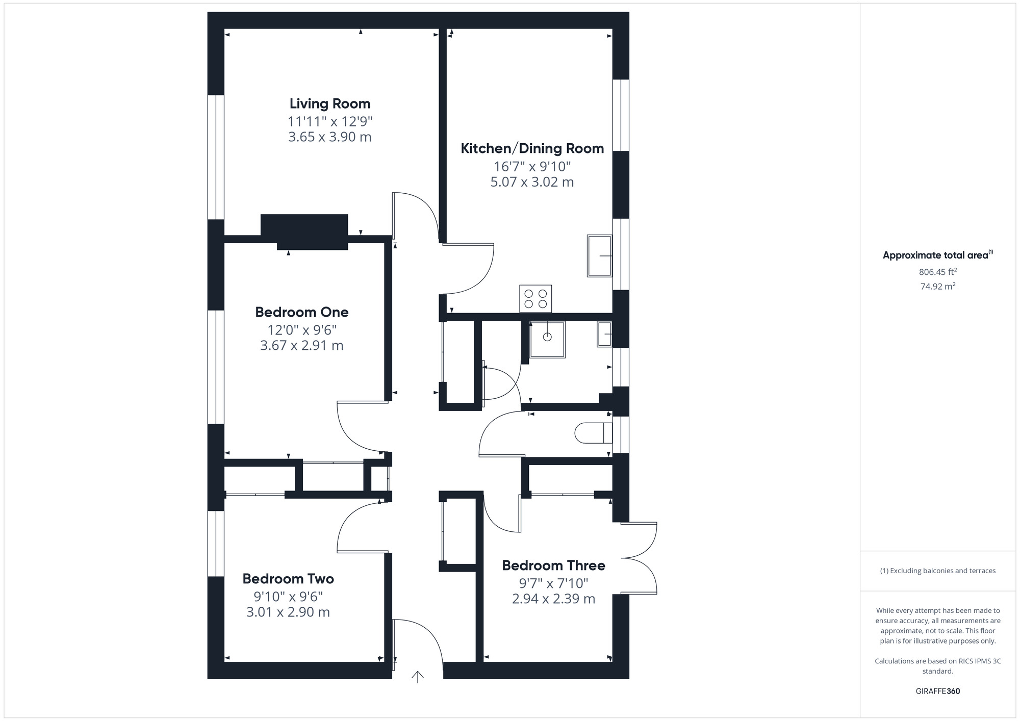 Floorplan of 3 bedroom  Flat for sale, West Hill, Portishead, Bristol, BS20