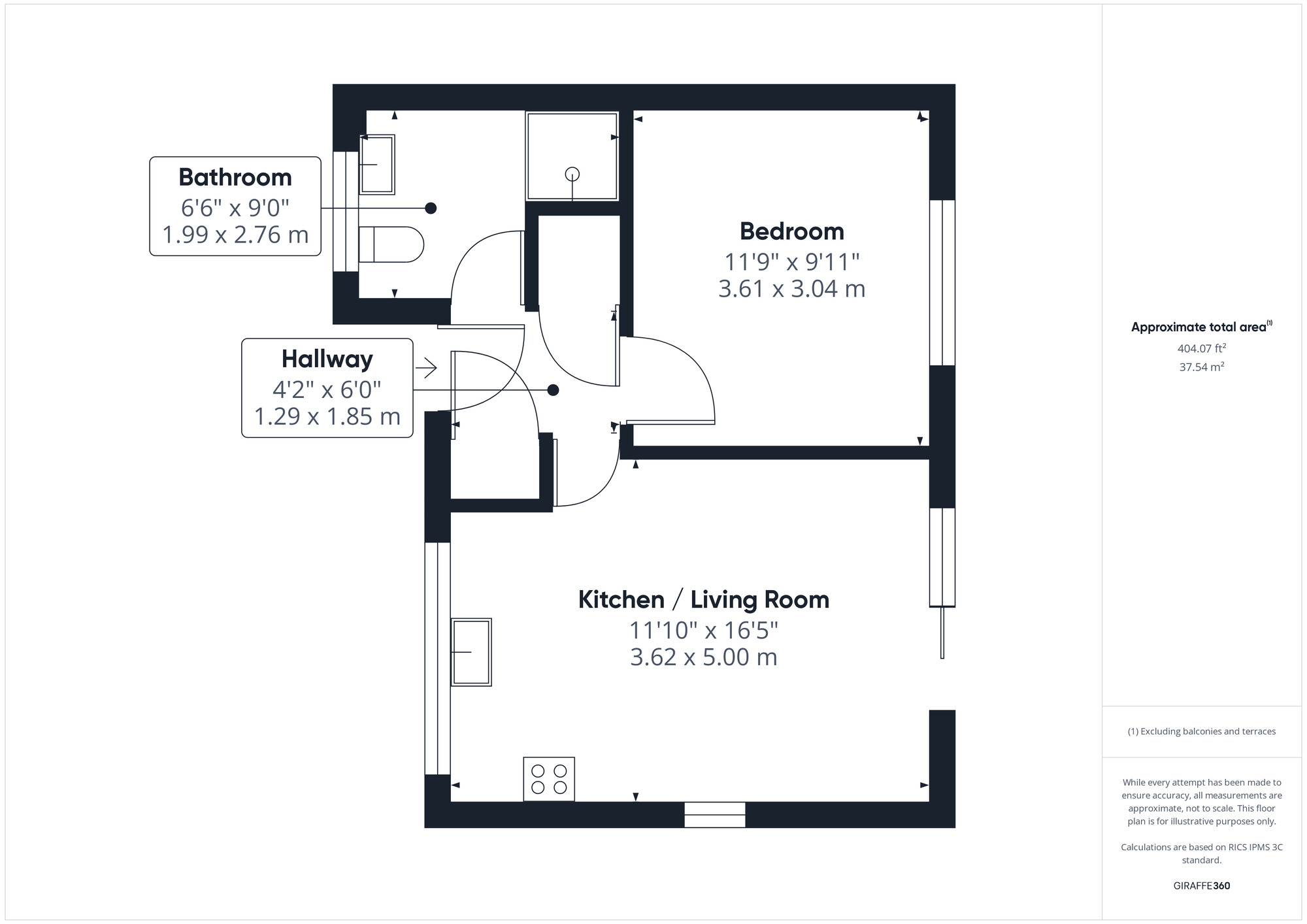 Floorplan of 1 bedroom Link Detached Bungalow to rent, Lower Strode Road, Clevedon, Somerset, BS21