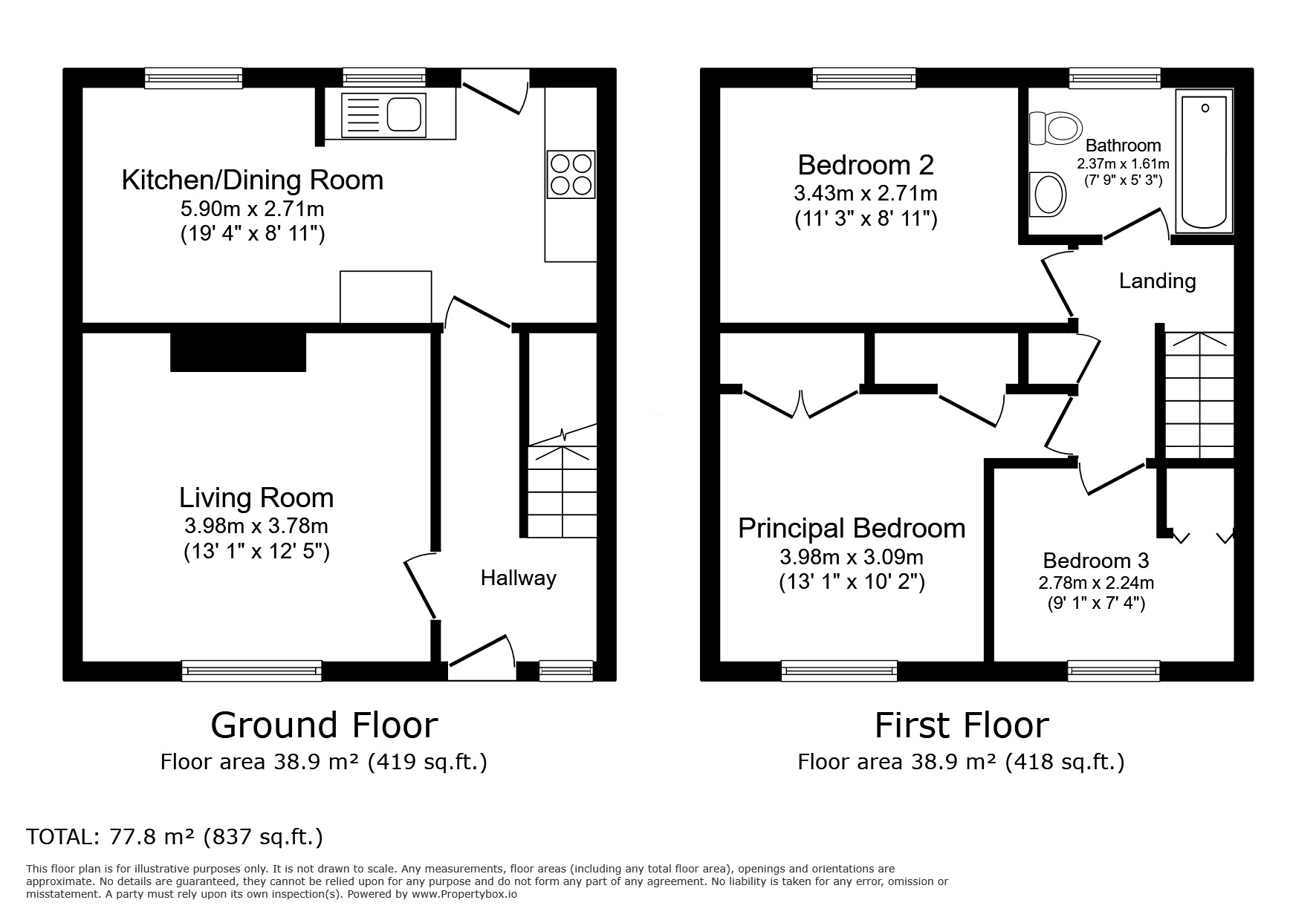 Floorplan of 3 bedroom Semi Detached House for sale, Mariners Way, Pill, Bristol, BS20