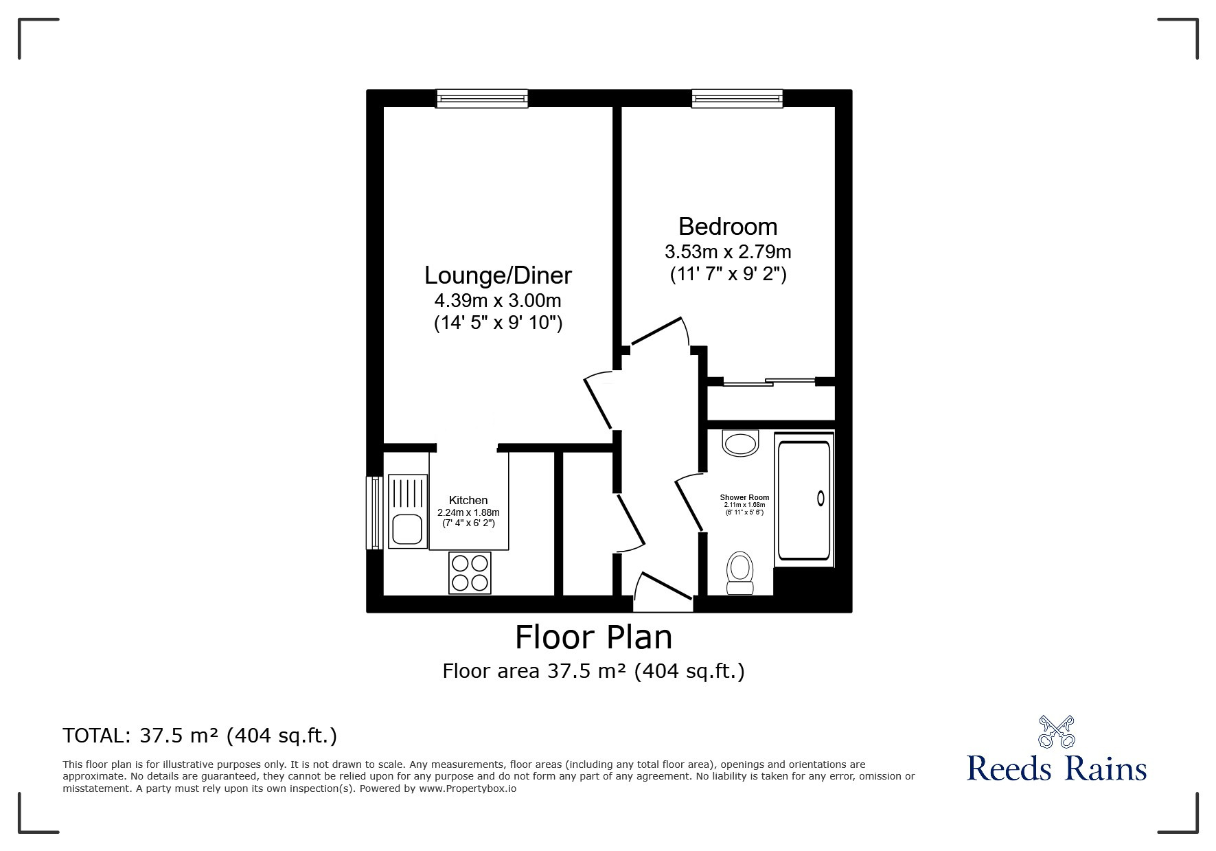 Floorplan of 1 bedroom  Flat for sale, High Street, Portishead, Bristol, BS20