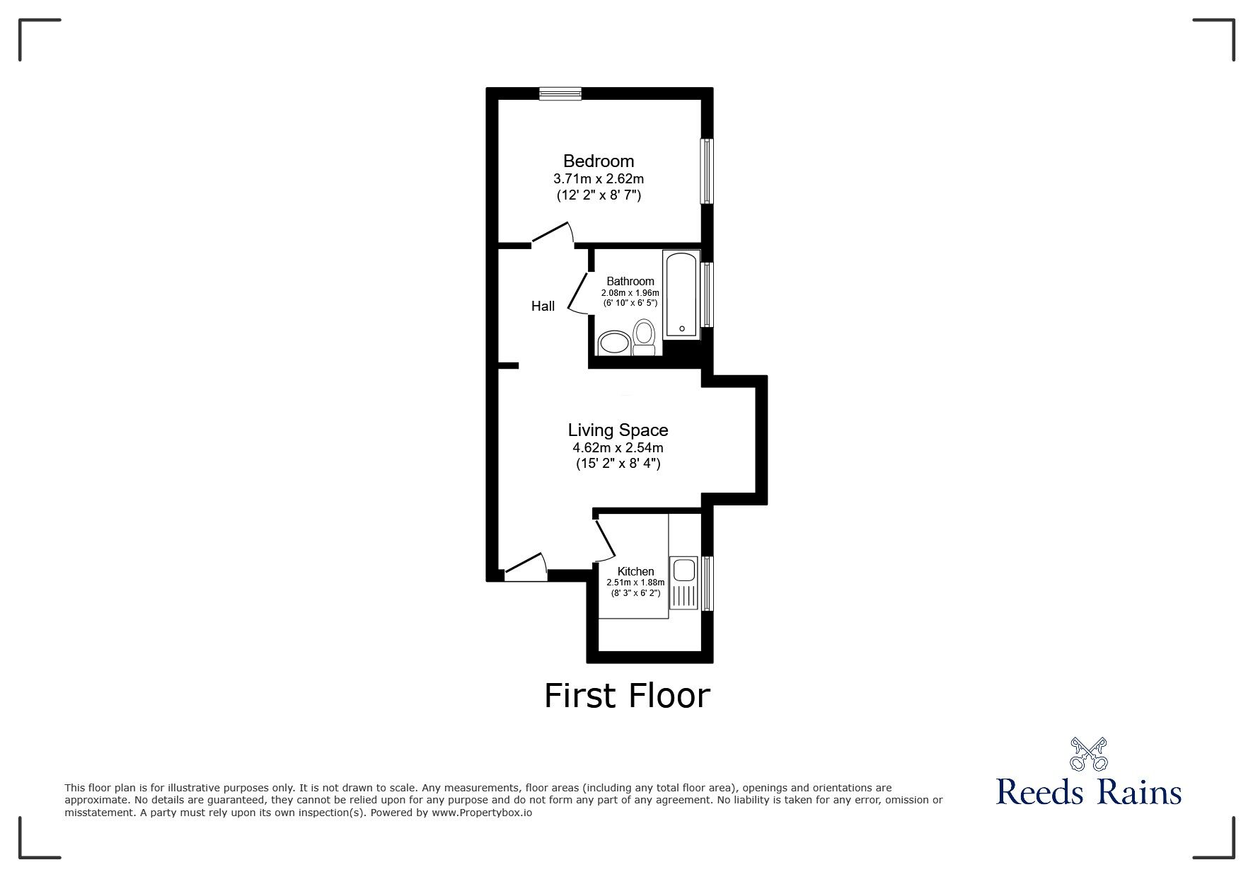 Floorplan of 1 bedroom  Flat for sale, Merchant Square, Portishead, Bristol, BS20