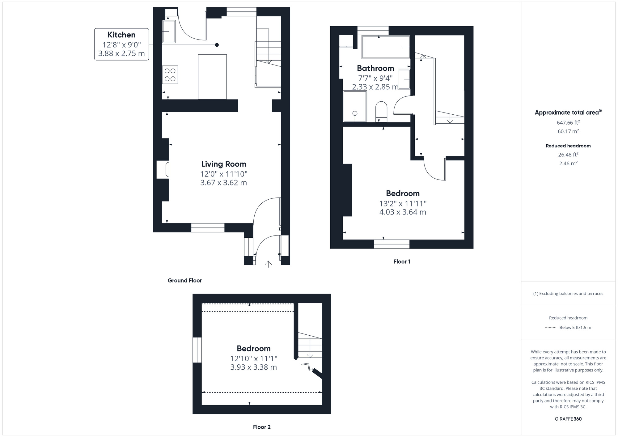 Floorplan of 2 bedroom Semi Detached House for sale, West Hill, Portishead, Bristol, BS20