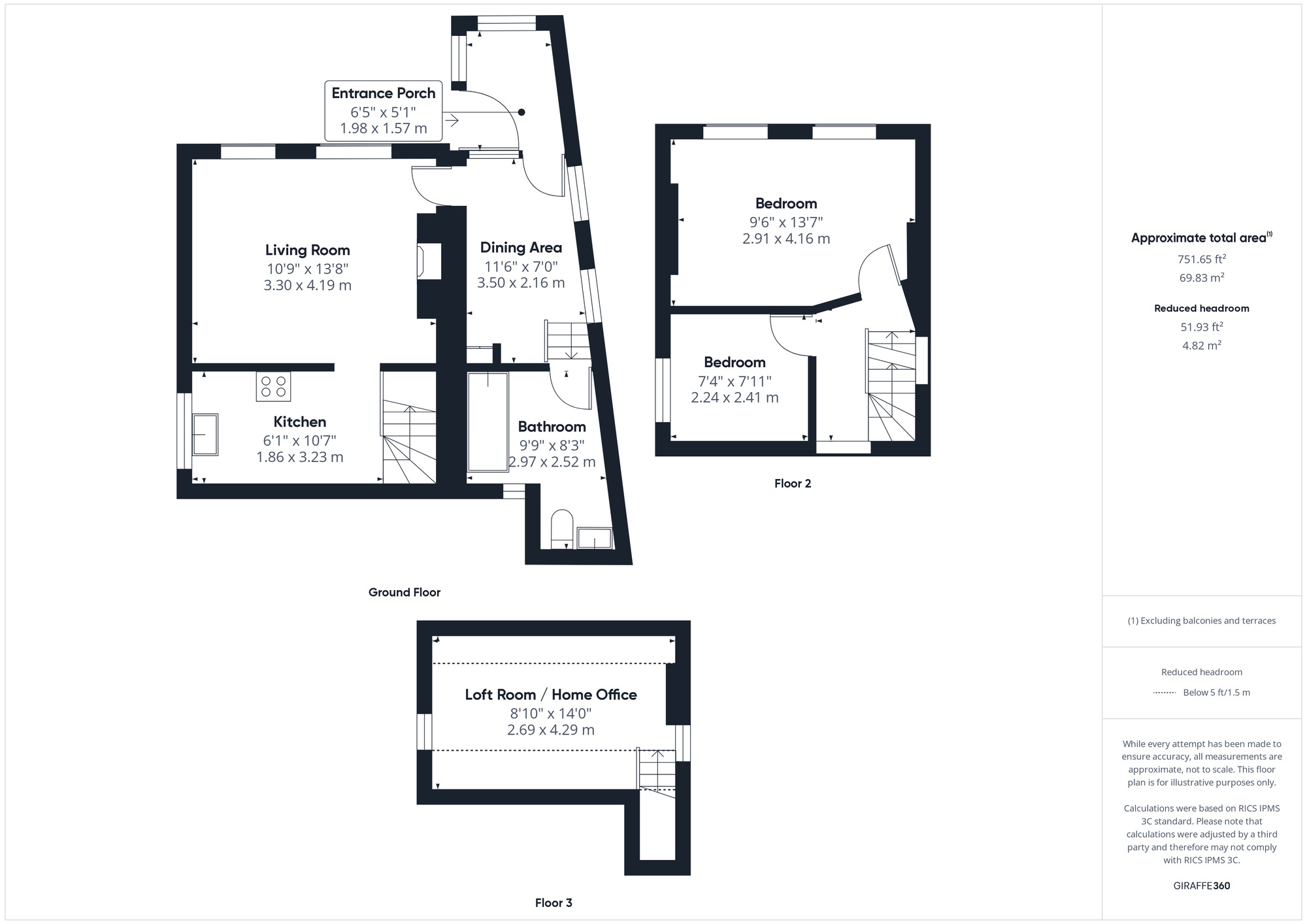 Floorplan of 2 bedroom Detached Property for sale, West Hill, Portishead, Bristol, BS20