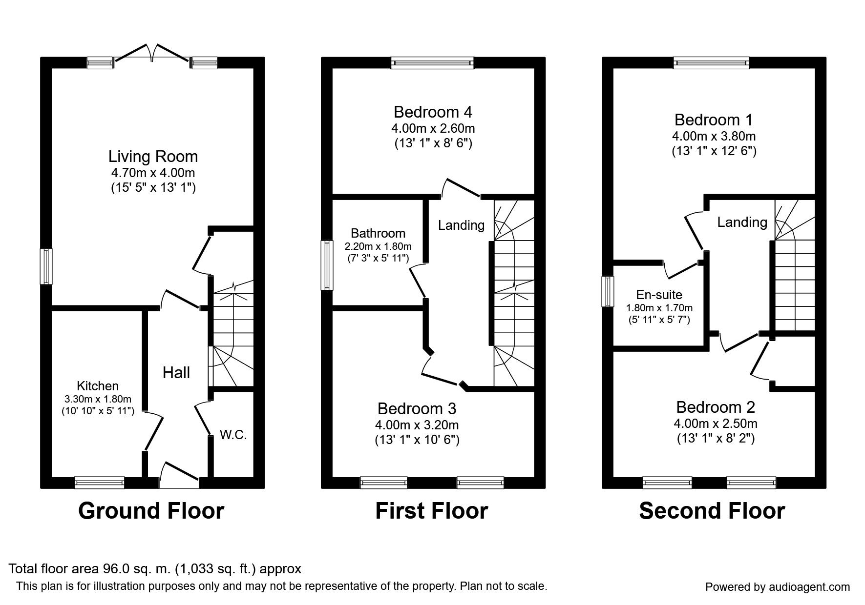 Floorplan of 4 bedroom Semi Detached House to rent, Kenneth Close, Prescot, Merseyside, L34