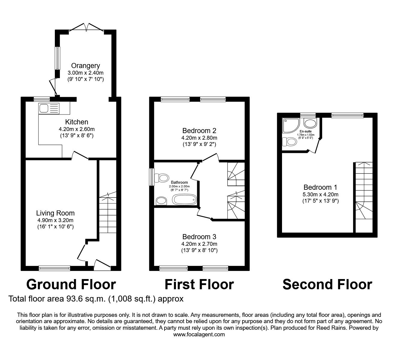 Floorplan of 3 bedroom End Terrace House for sale, Berrywood Drive, Whiston, Merseyside, L35