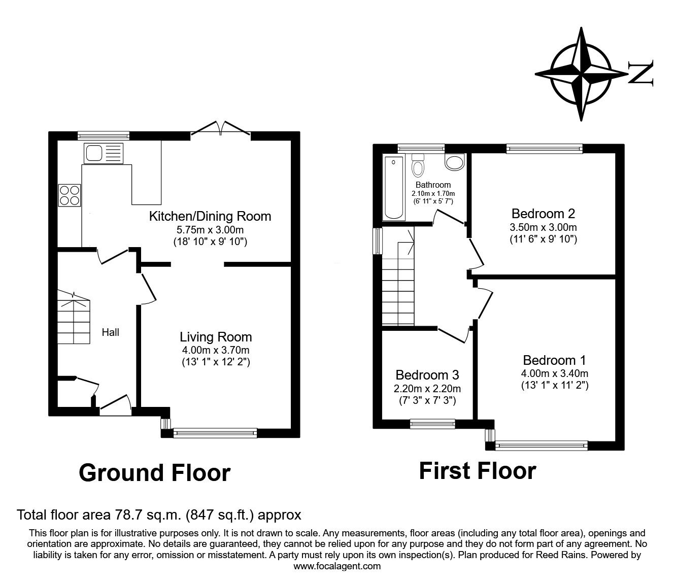 Floorplan of 3 bedroom Semi Detached House for sale, Eglington Avenue, Whiston, Merseyside, L35