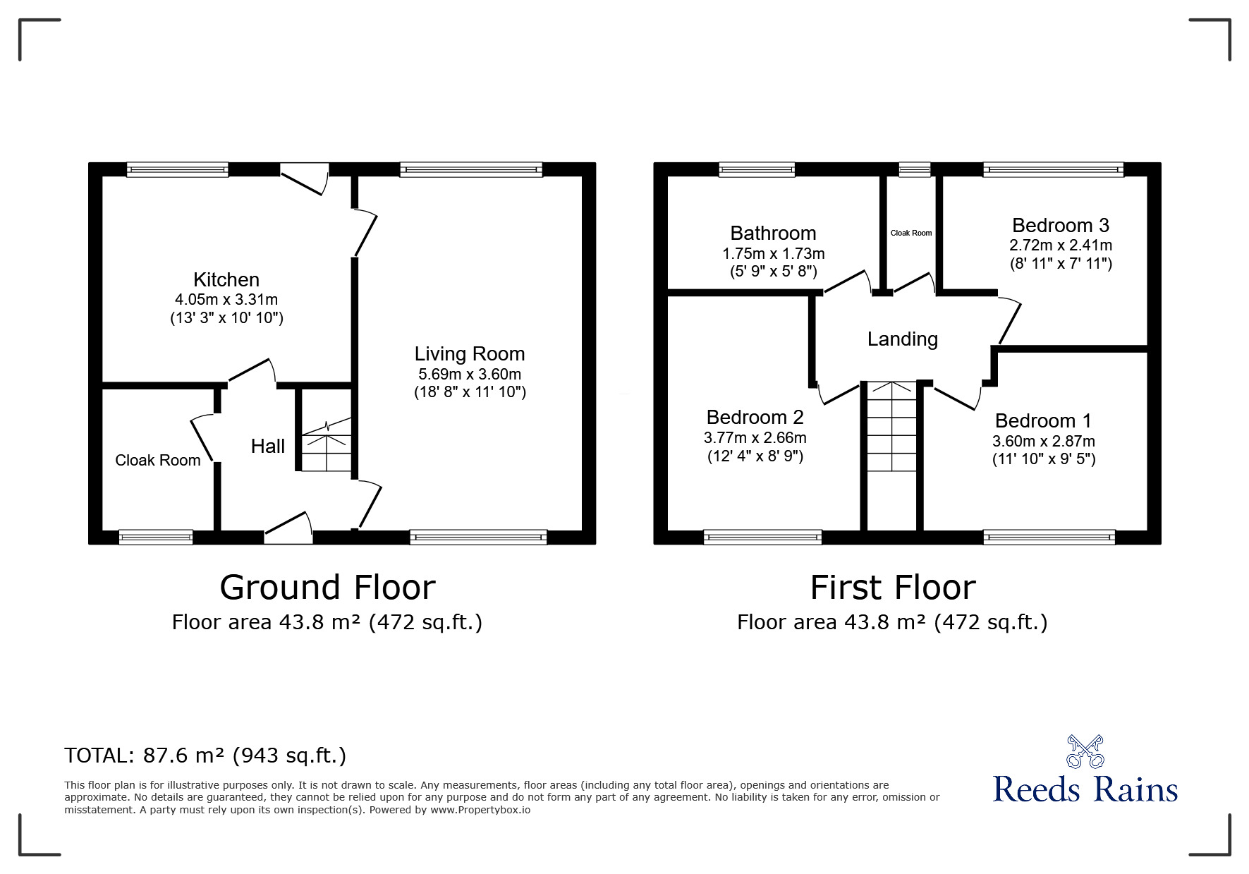 Floorplan of 3 bedroom Mid Terrace House to rent, Longton Lane, Rainhill, Merseyside, L35