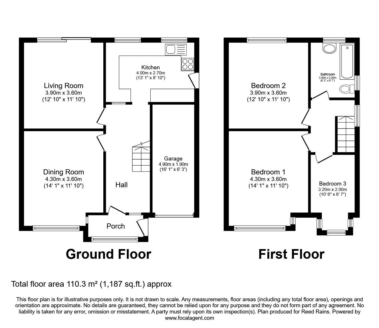 Floorplan of 3 bedroom Semi Detached House for sale, Fairlie Drive, Rainhill, Merseyside, L35