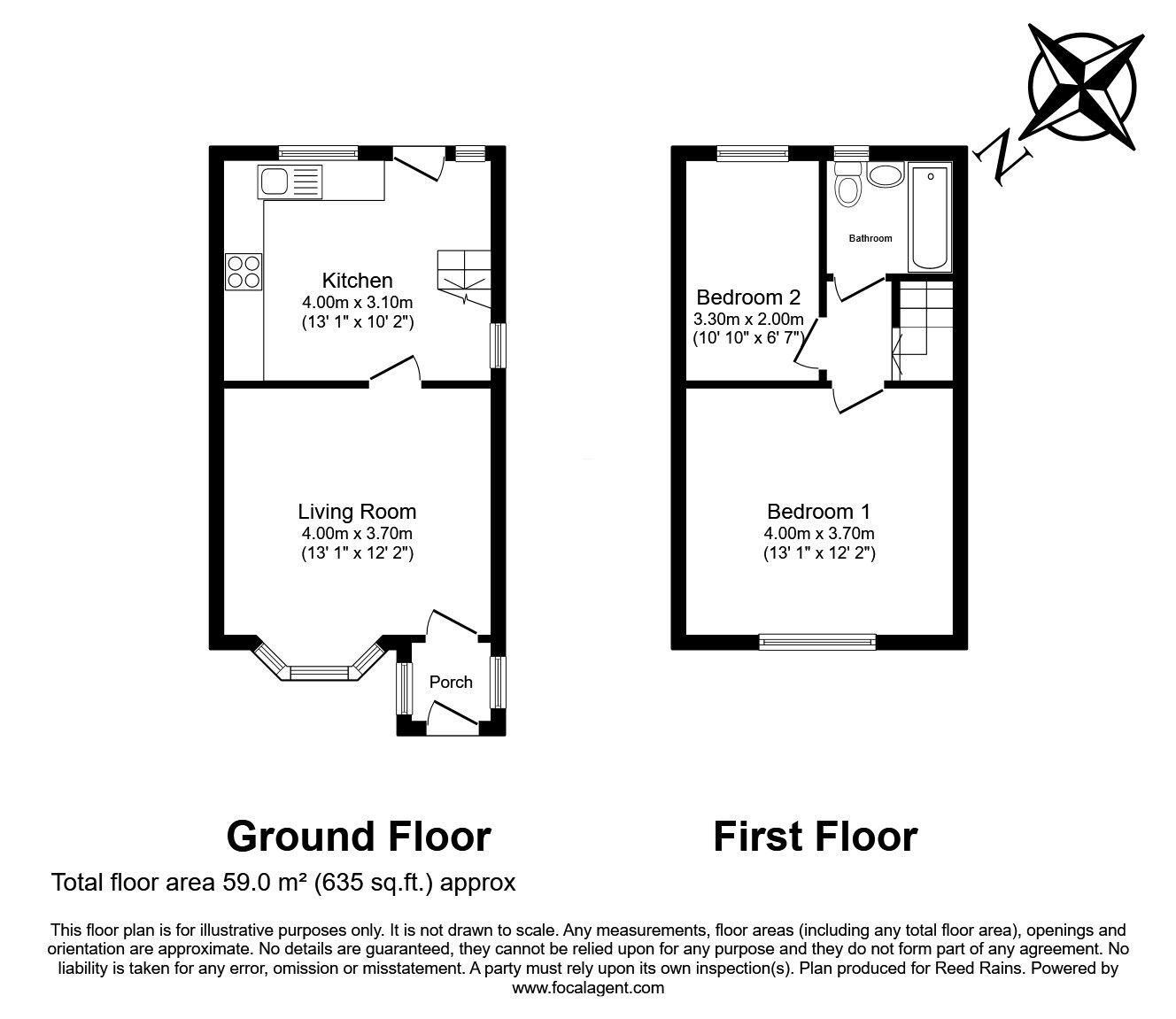 Floorplan of 2 bedroom Mid Terrace House for sale, Edward Road, Whiston, Merseyside, L35