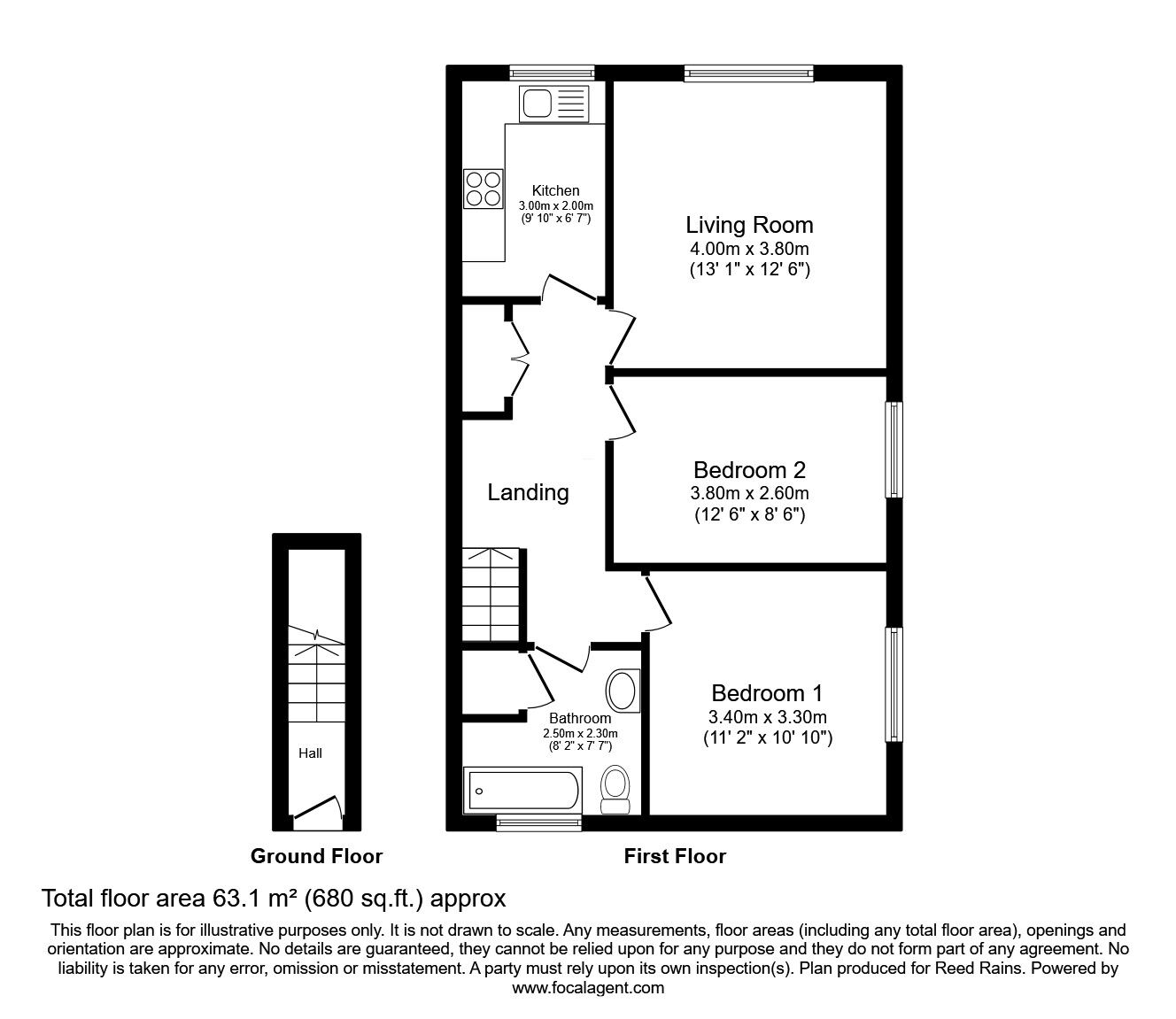 Floorplan of 2 bedroom  Flat for sale, Menai Mews, St. James Road, Merseyside, L34