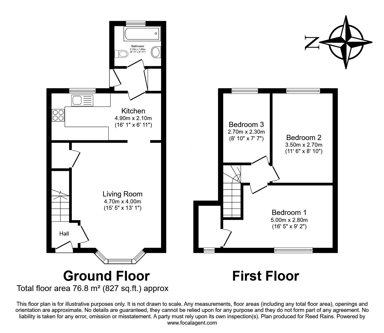 Floorplan of 3 bedroom Mid Terrace House for sale, Radway Road, Liverpool, Merseyside, L36