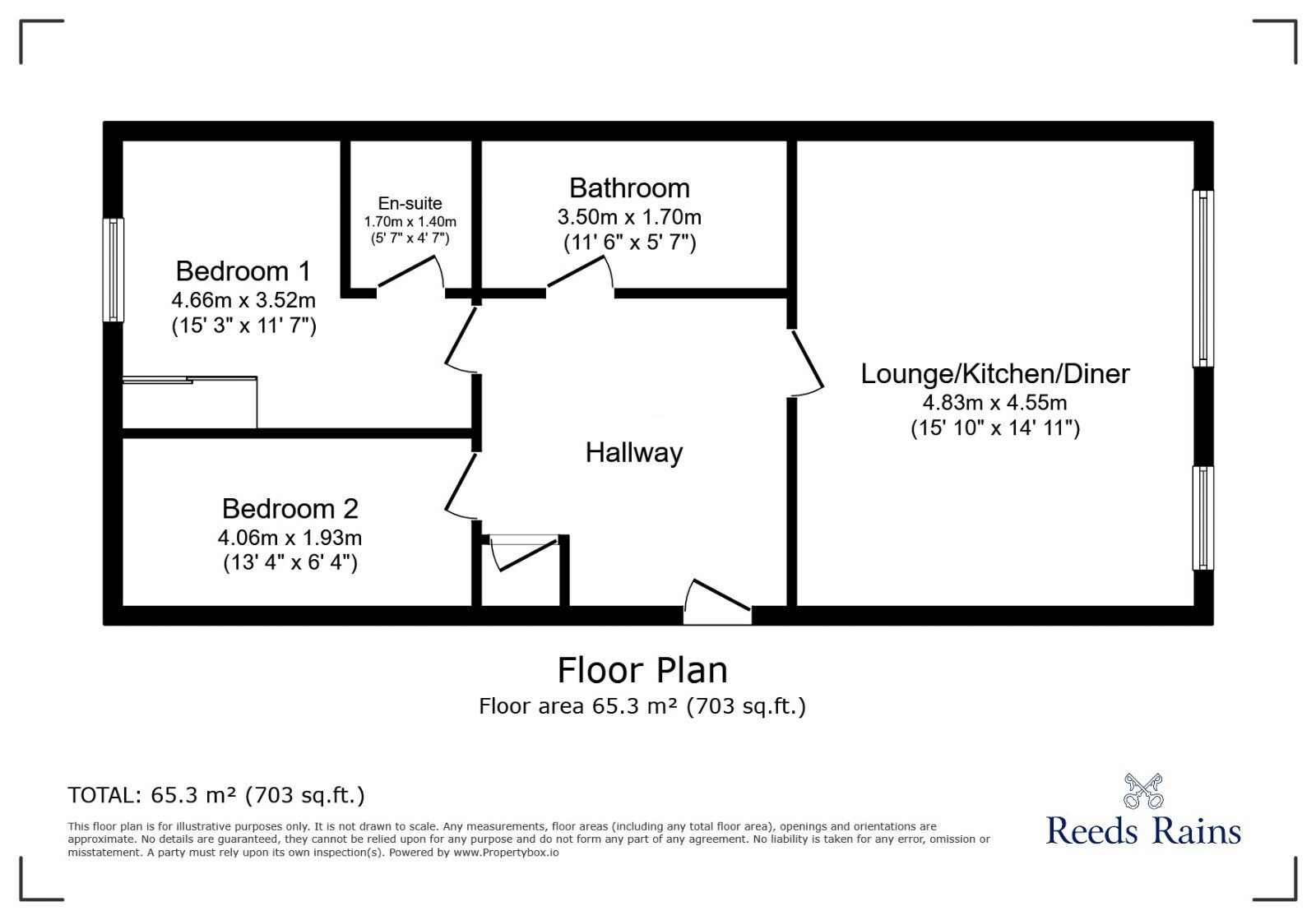 Floorplan of 2 bedroom  Flat for sale, Shaw Lane, Prescot, Merseyside, L35