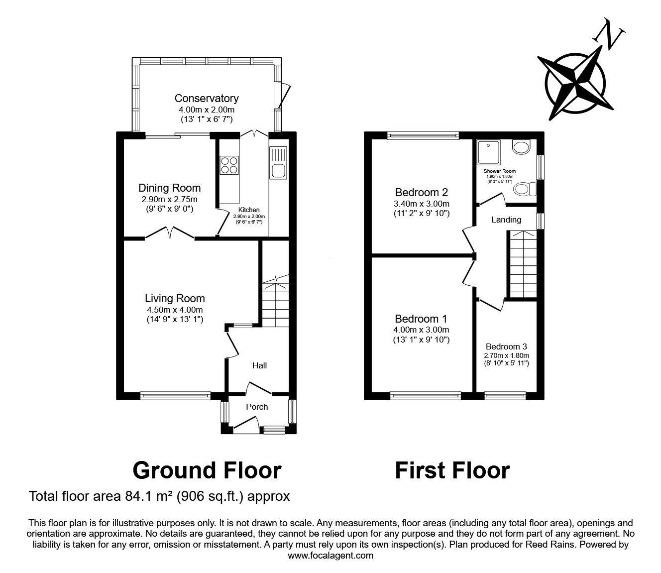 Floorplan of 3 bedroom Semi Detached House for sale, Sinclair Avenue, Prescot, Merseyside, L35