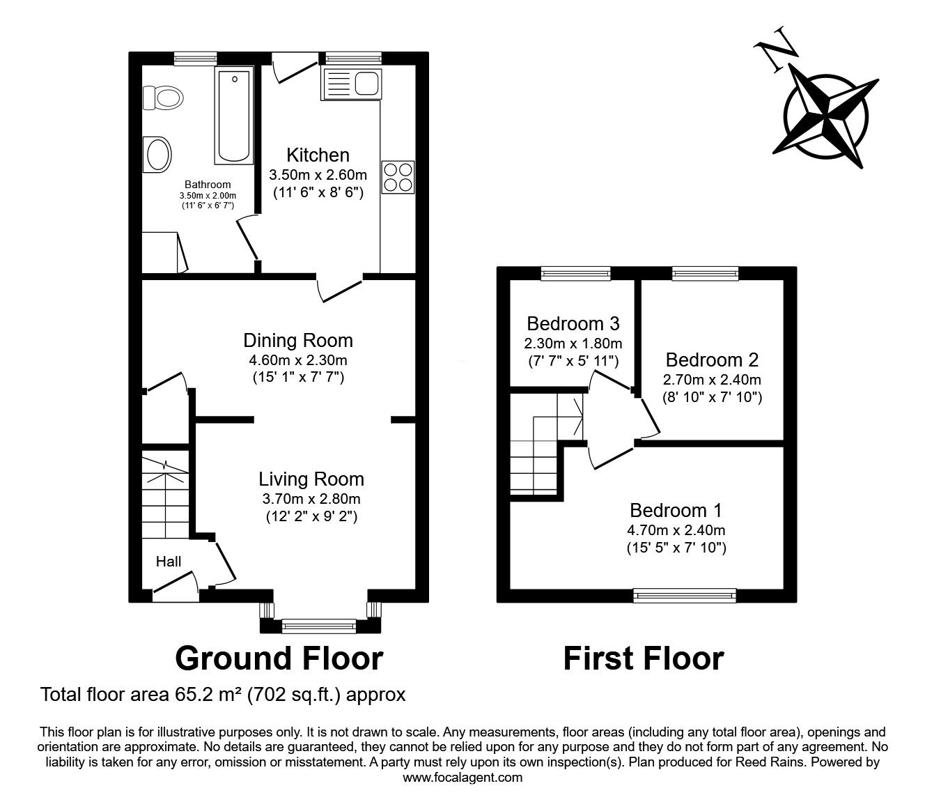 Floorplan of 3 bedroom Semi Detached House for sale, Cross Lane, Whiston, Merseyside, L35