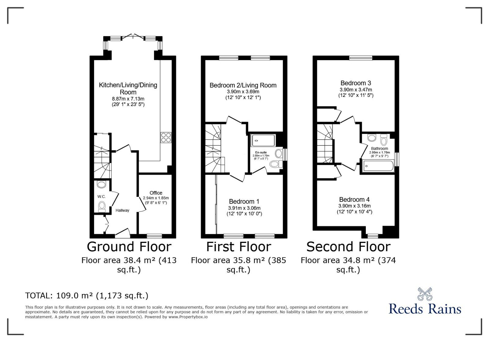 Floorplan of 3 bedroom Semi Detached House for sale, Warbrook Road, Liverpool, Merseyside, L36